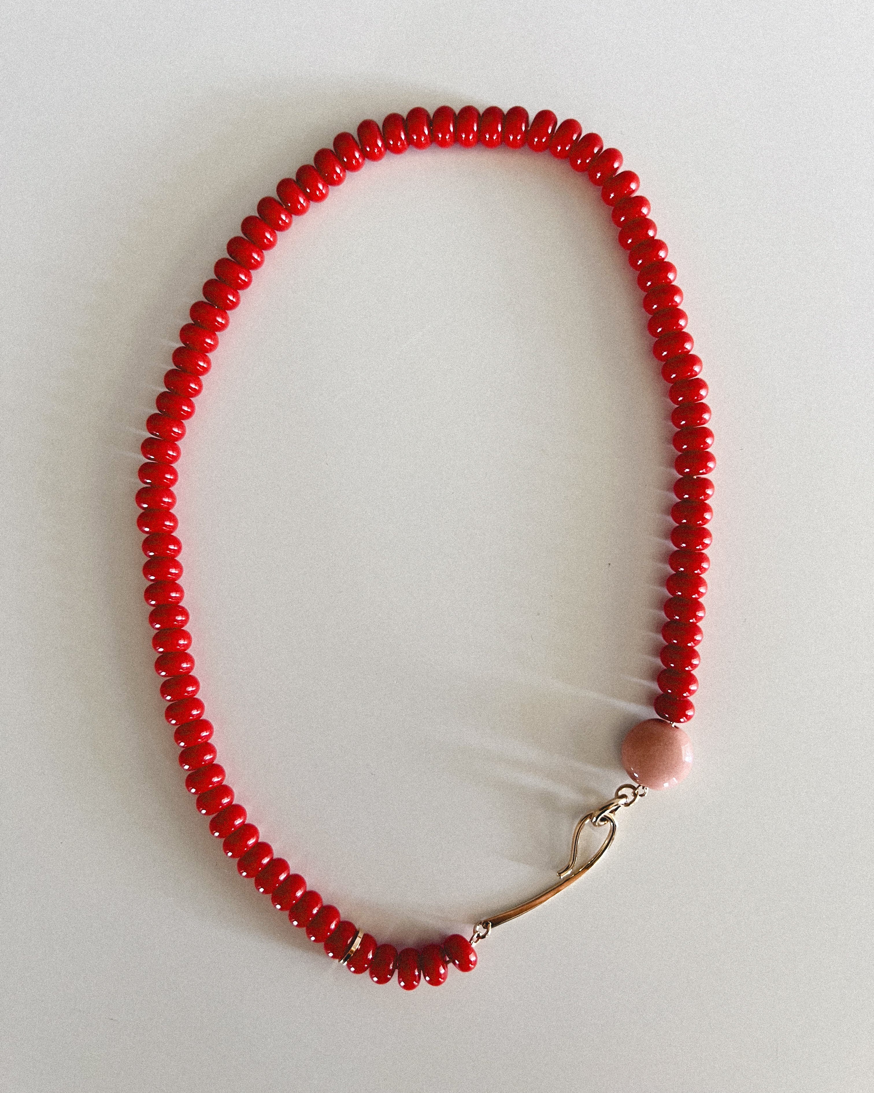 Cristina Necklace - Red / Peach