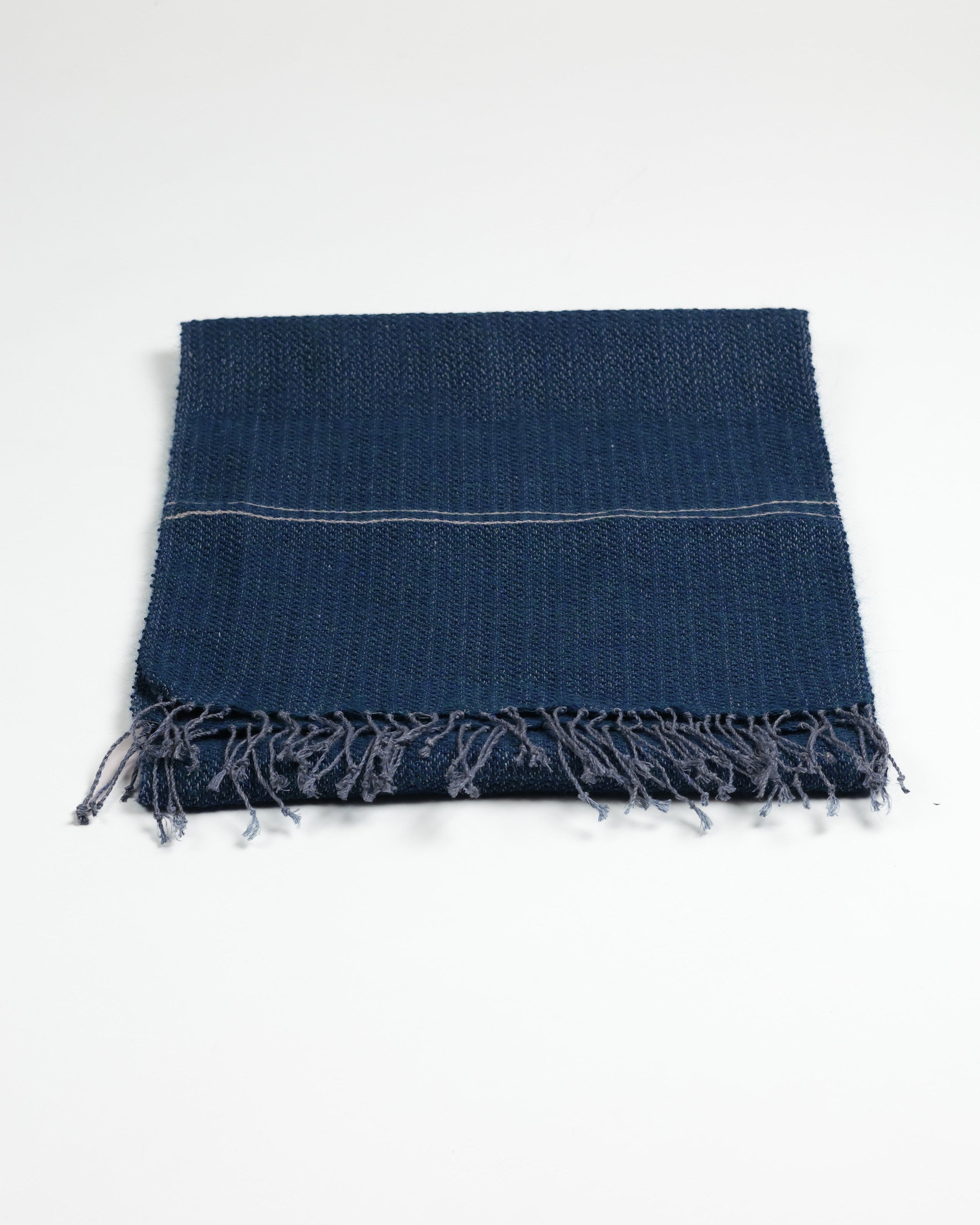 Avó-Avoa Scarf - Blue with Gray Stripes