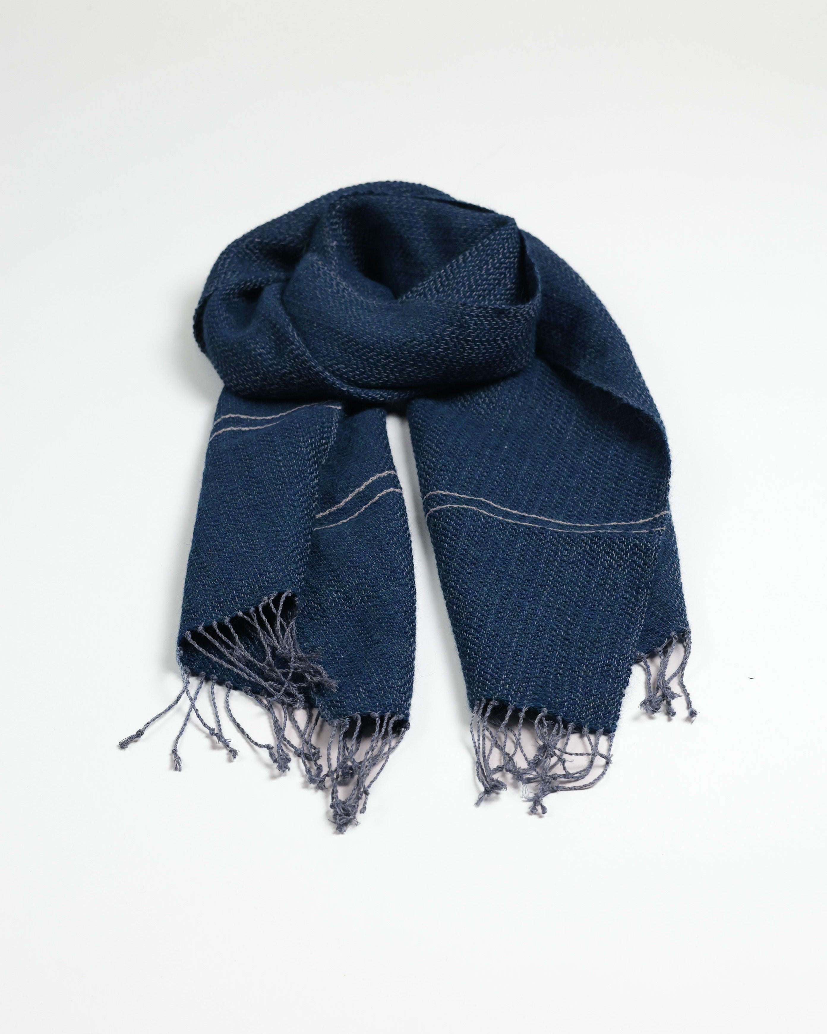 Avó-Avoa Scarf - Blue-Gray Stripes