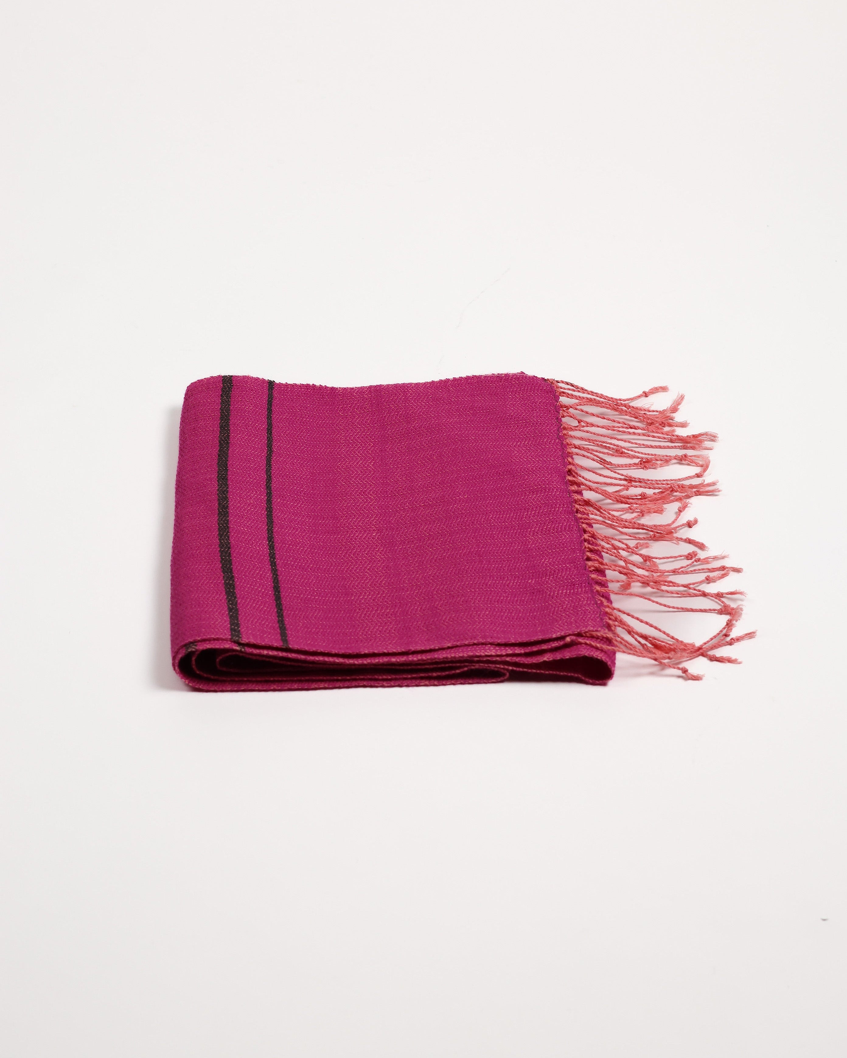 Avó-Avoa Scarf - Pink with Brown Stripes