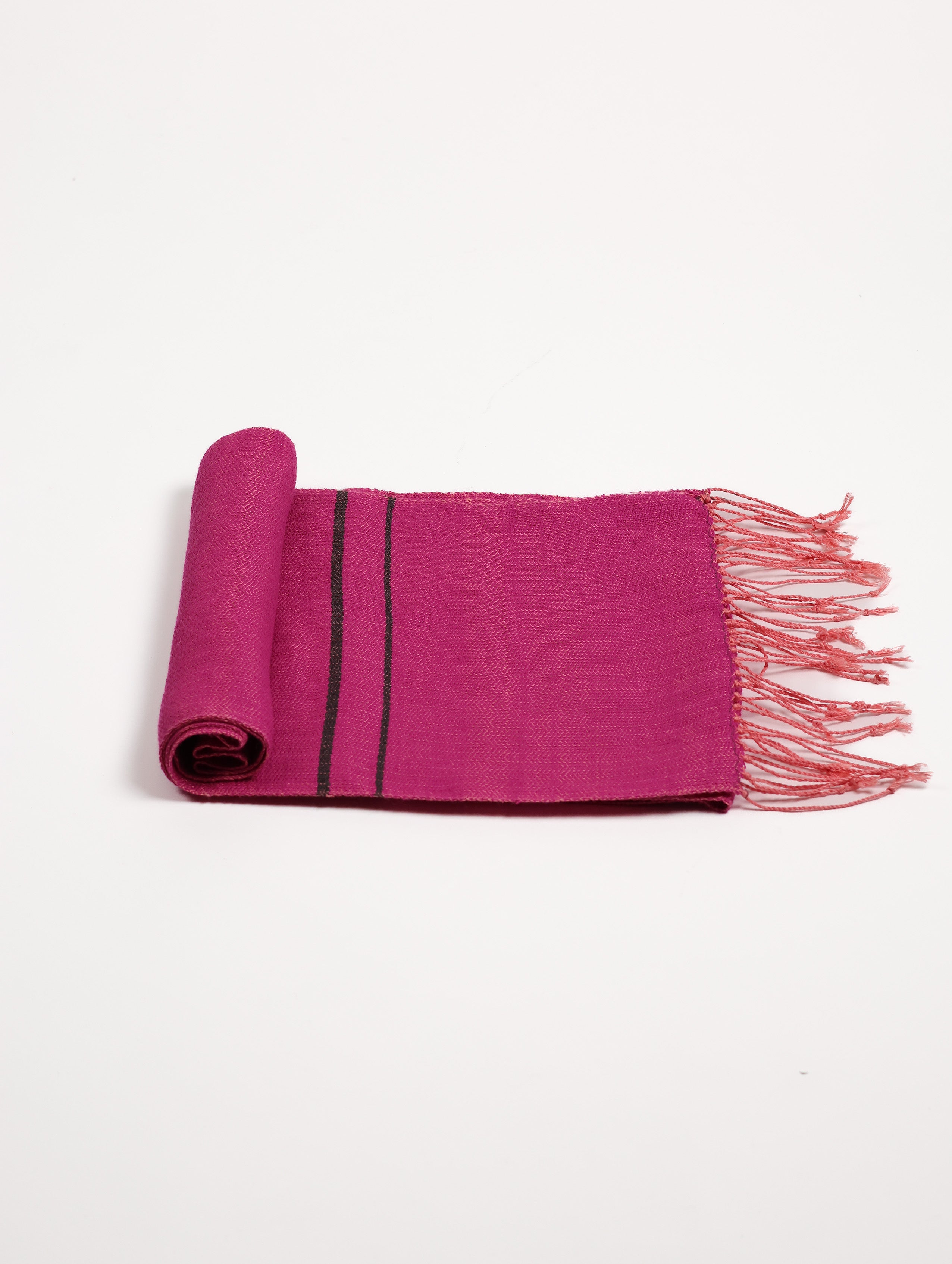 Avó-Avoa Scarf - Pink with Brown Stripes