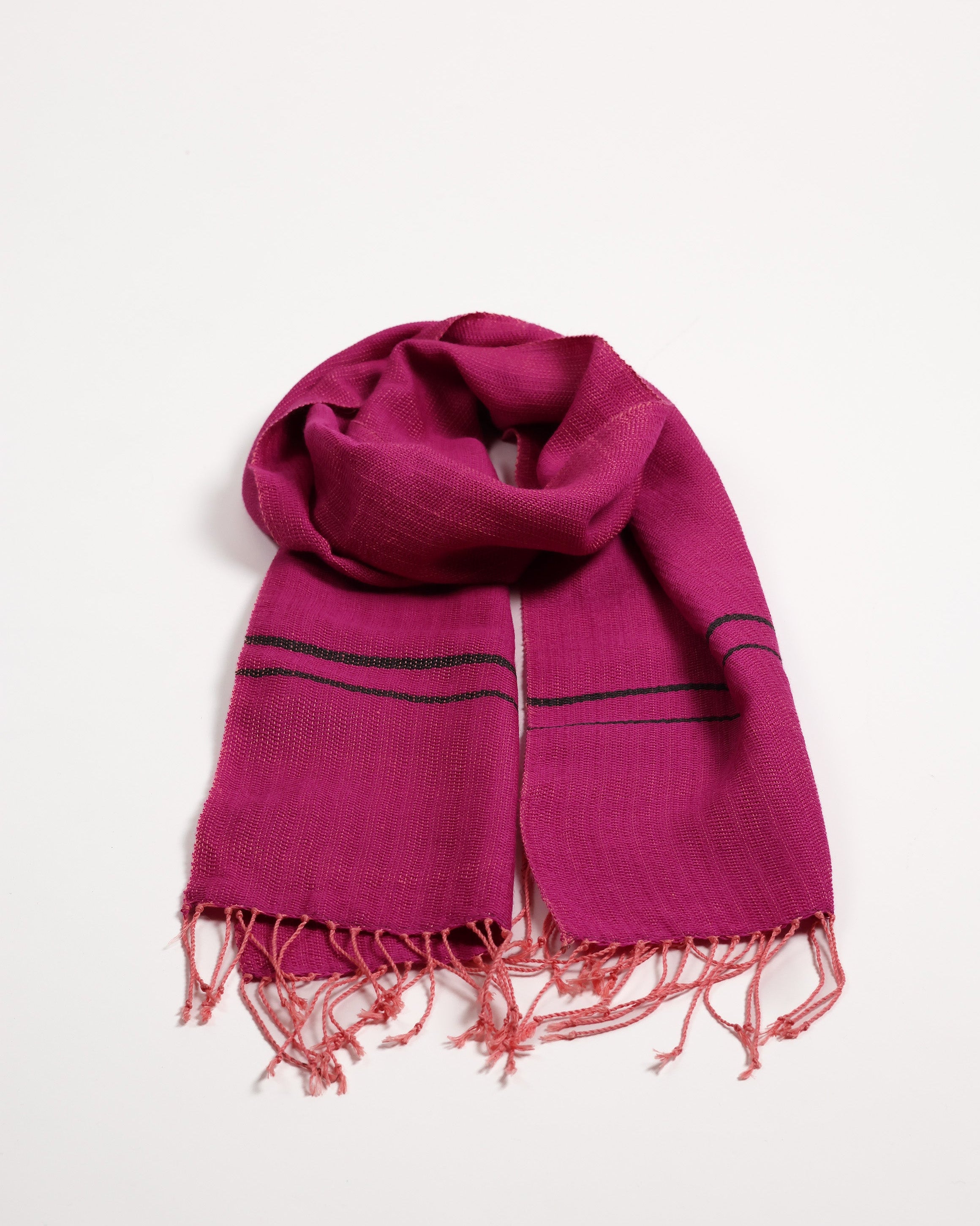 Avó-Avoa Scarf - Pink-Brown Stripes