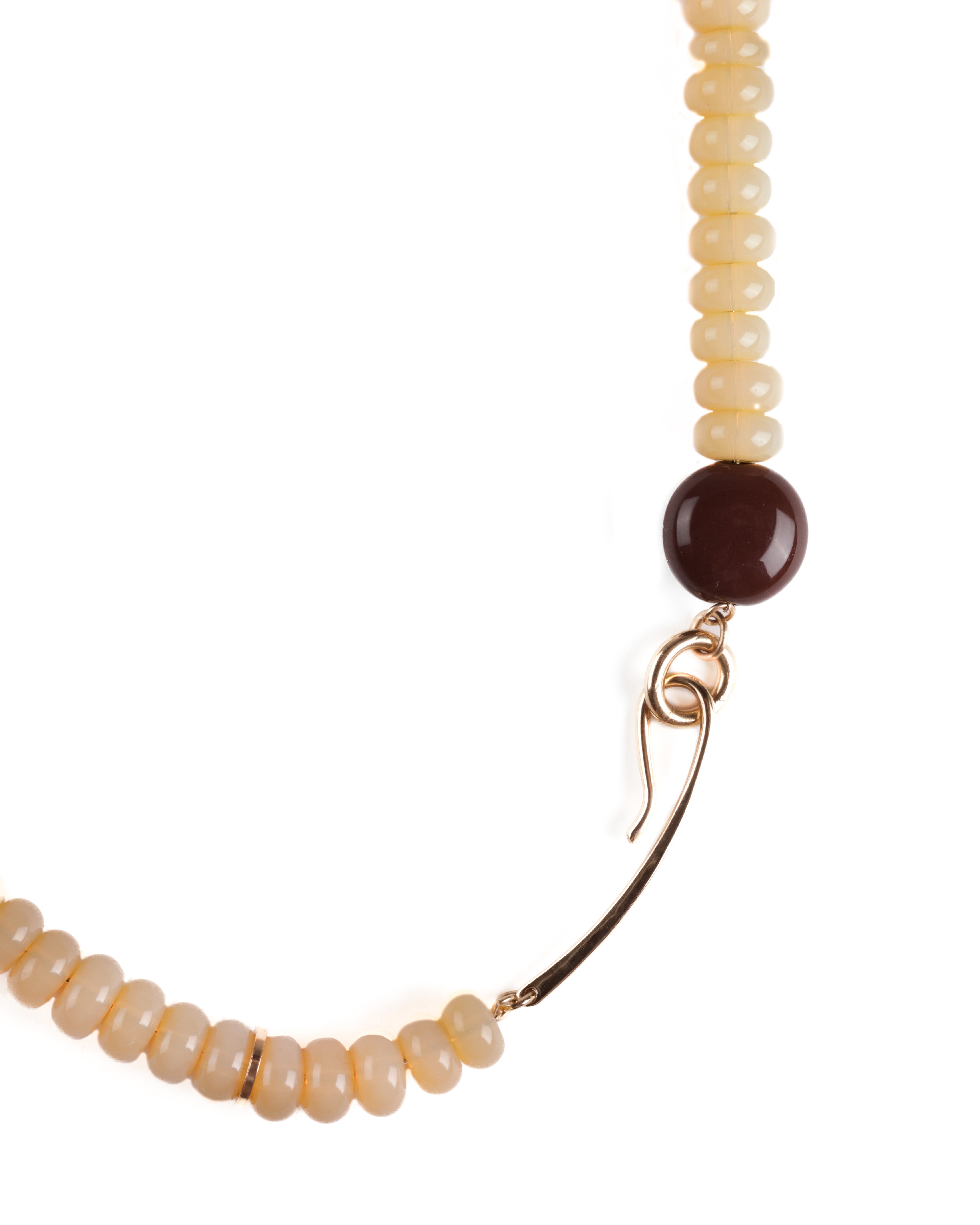Cristina Necklace - Beige-Chocolate