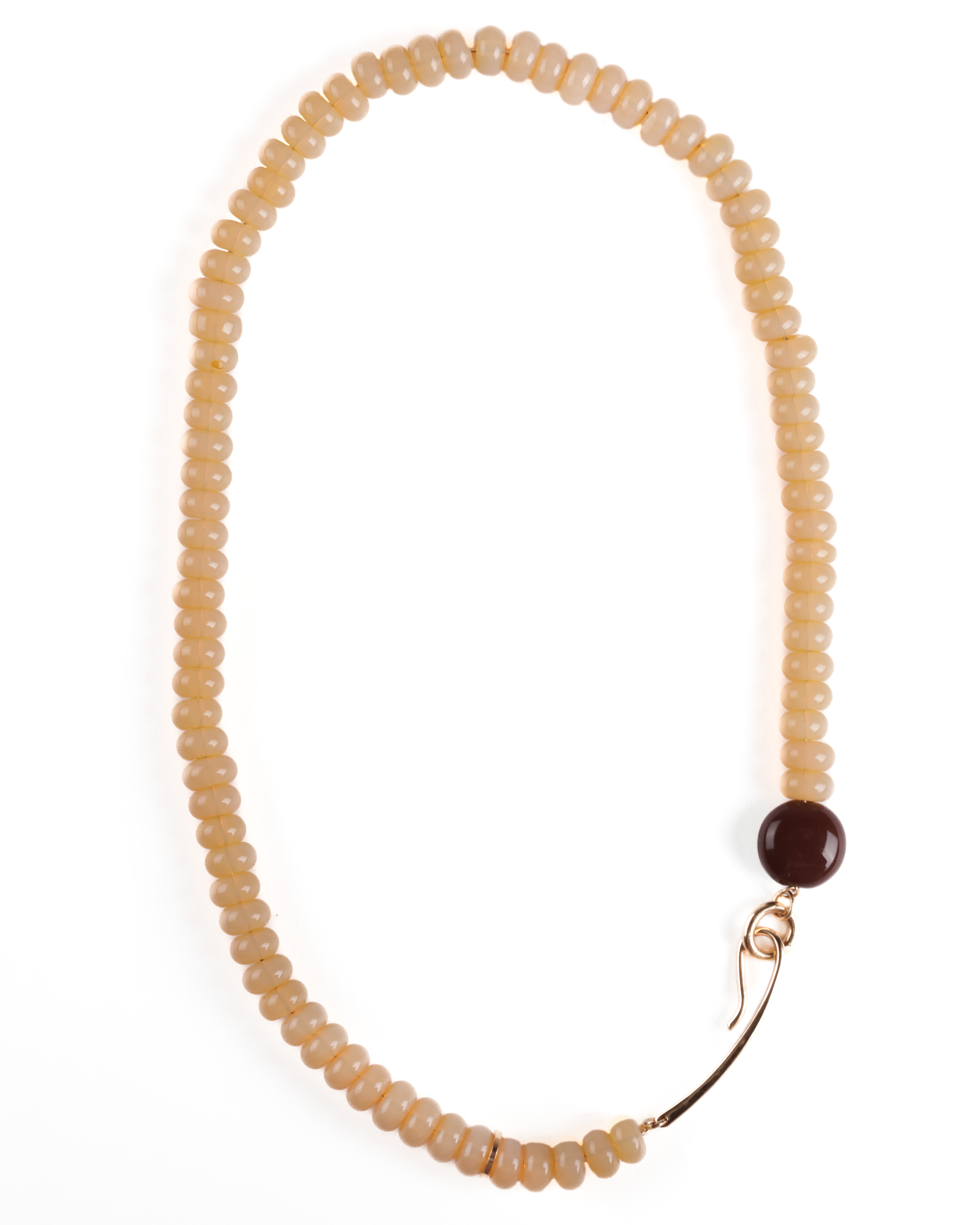 Cristina Necklace - Beige-Chocolate