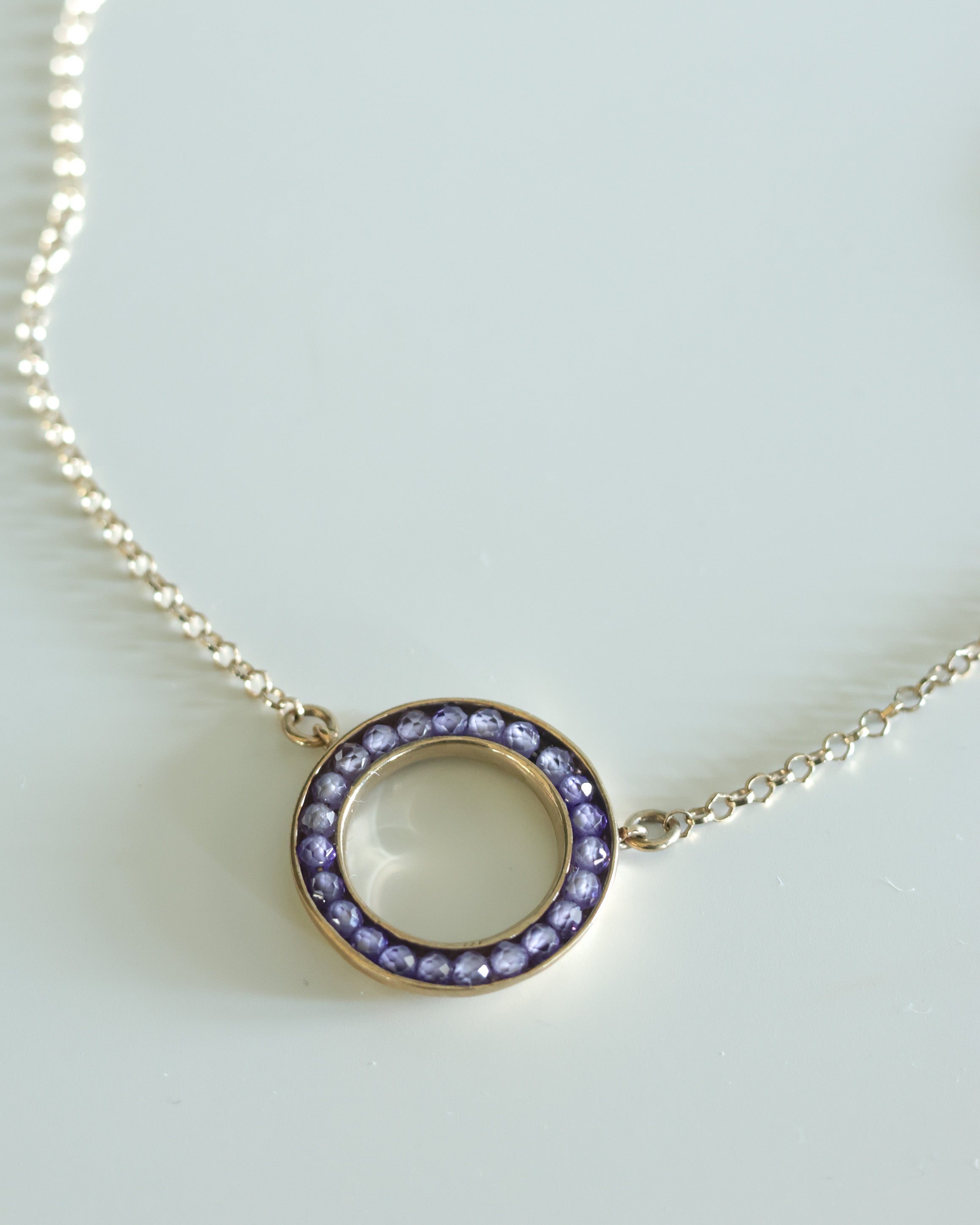 Amethyst Circle Necklace