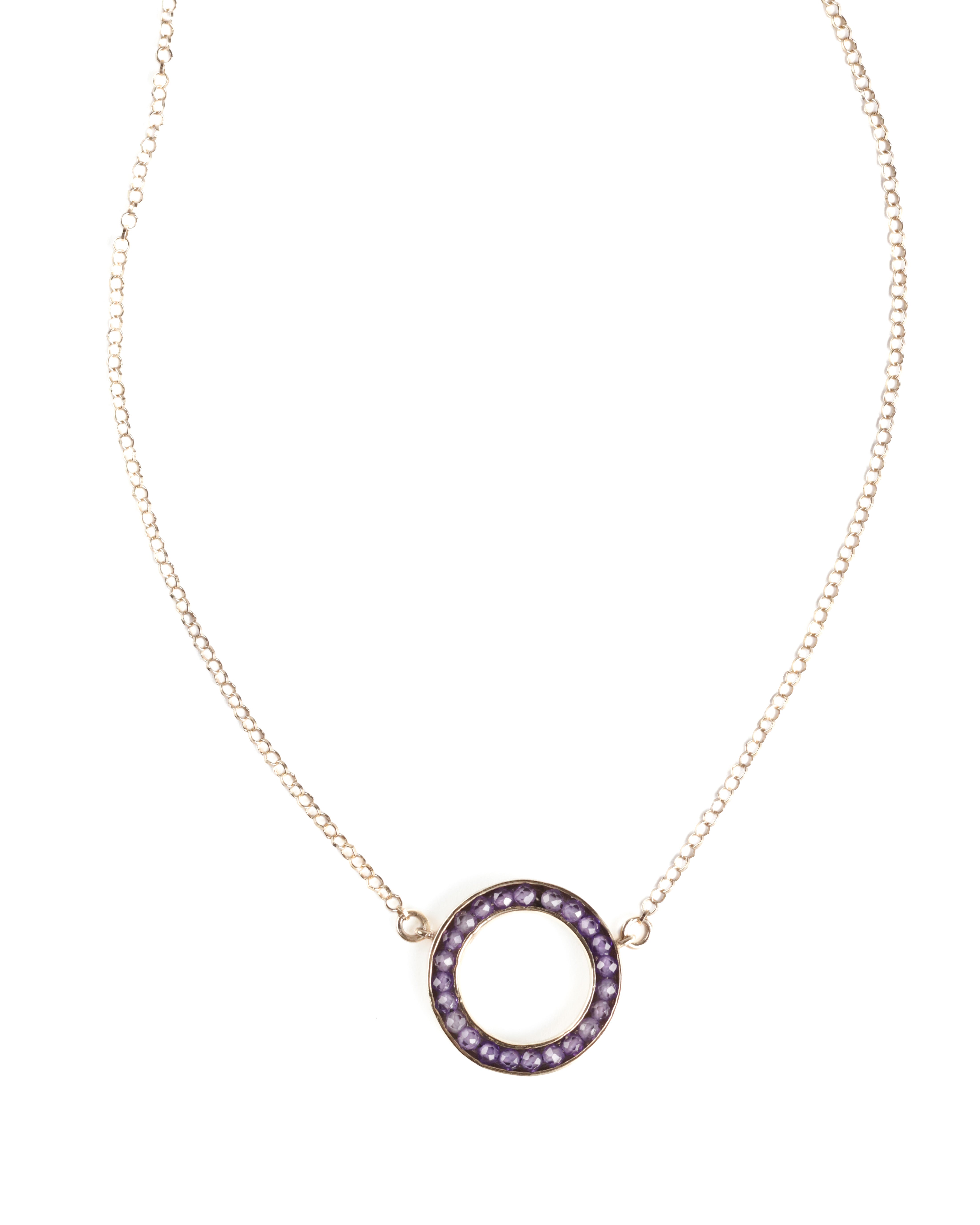 Amethyst Circle Necklace