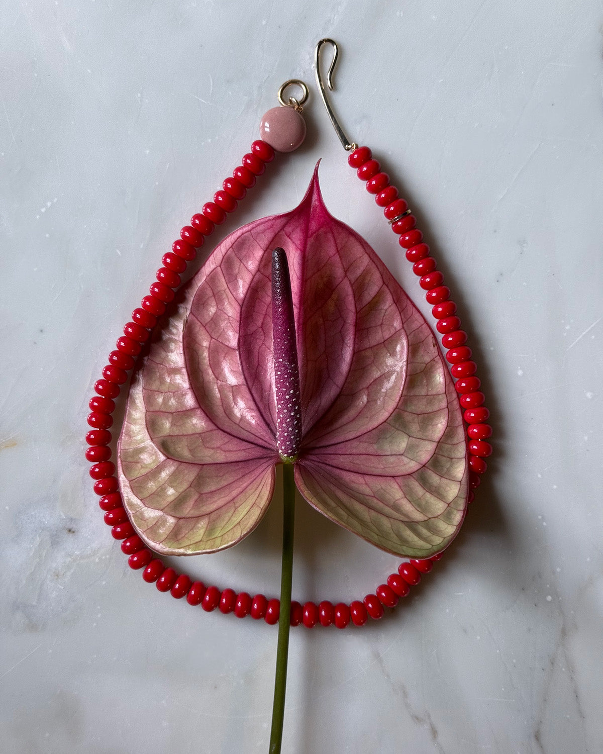 Cristina Necklace - Red / Peach