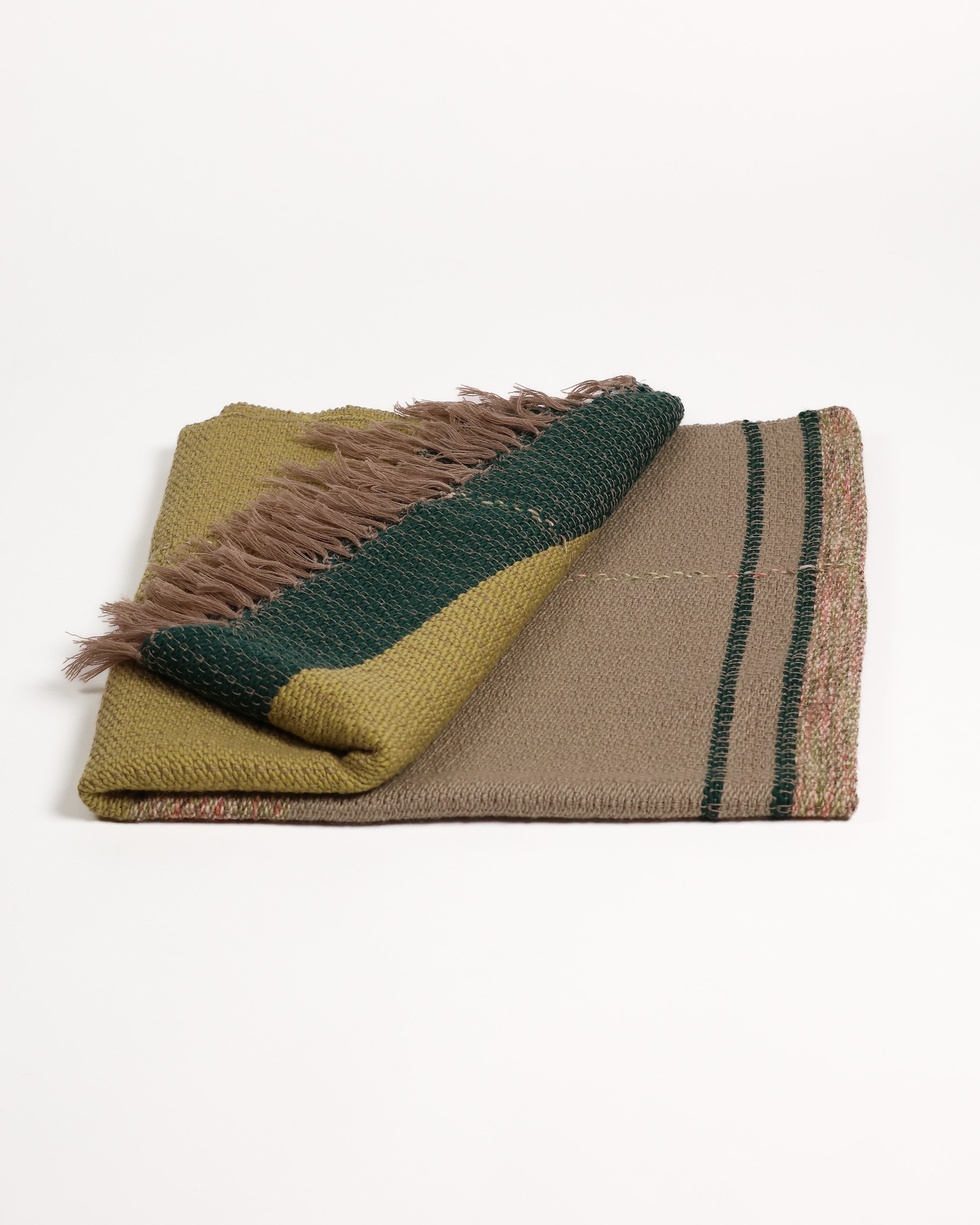 Eira Handwoven Throw - Green-Gray