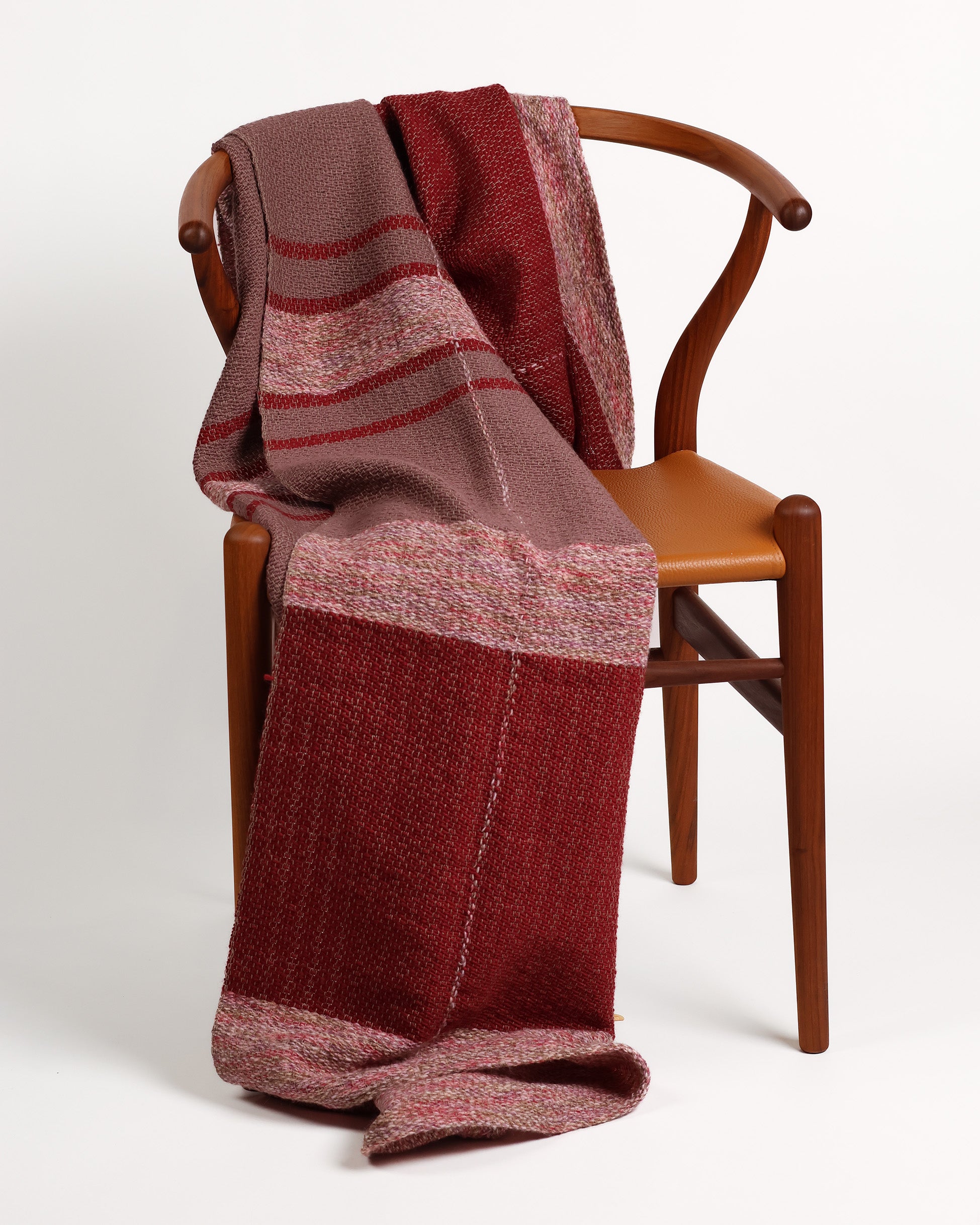 Eira Handwoven Throw - Red-Brown