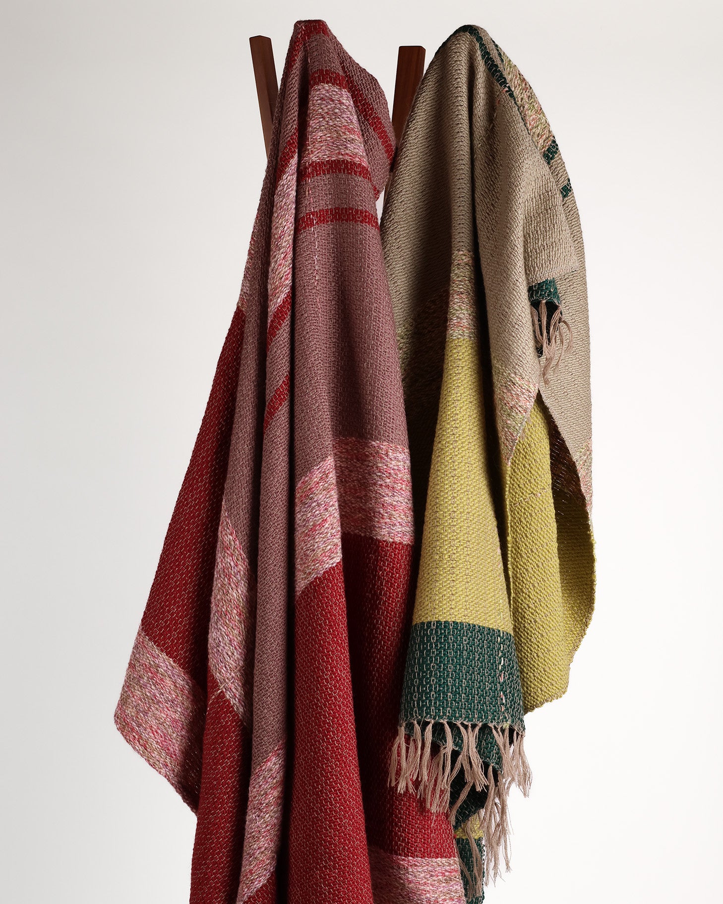Eira Handwoven Throw - Green-Gray