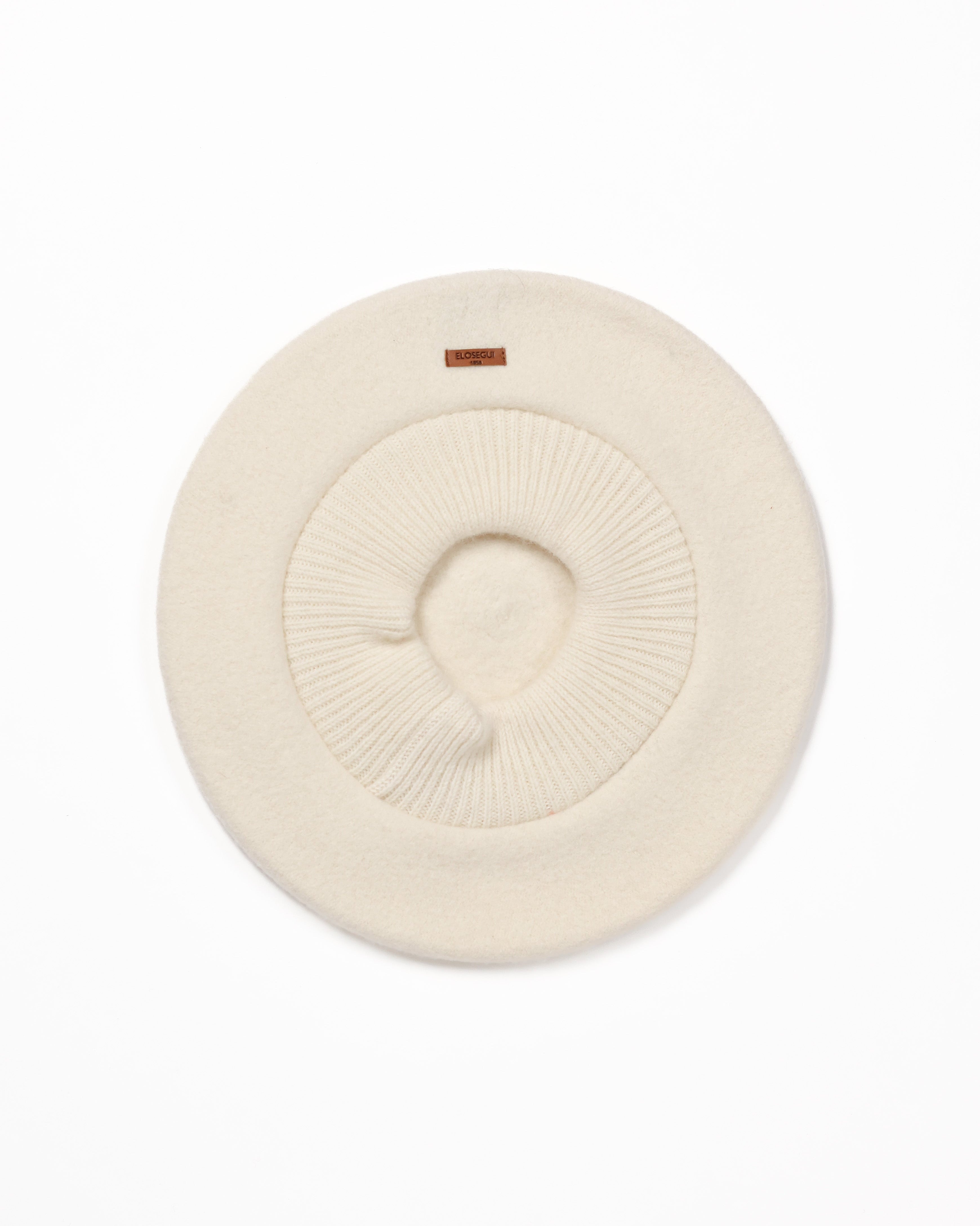 Merino Elax Beret - Ecru