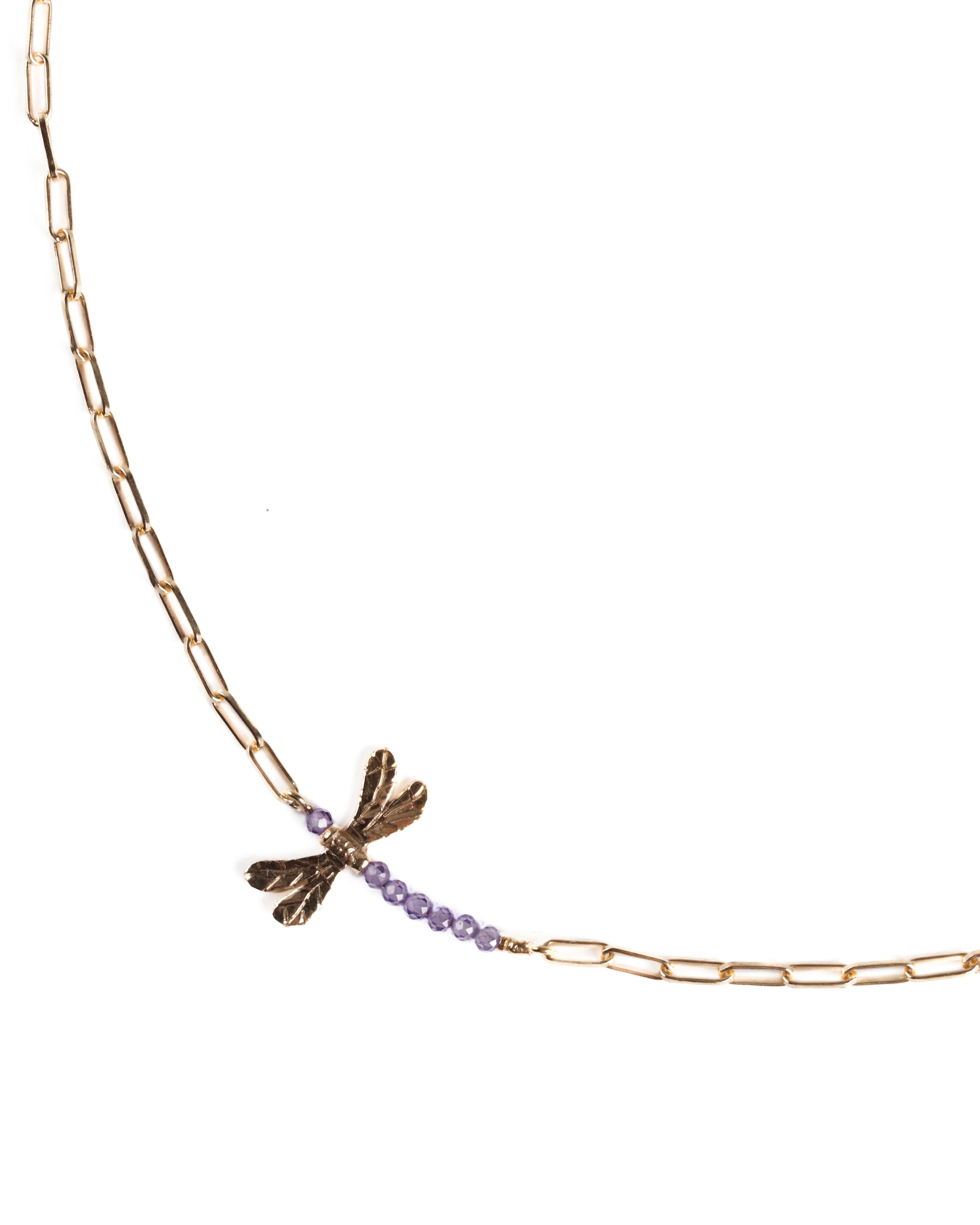 Amethyst Mighty Dragonfly Necklace