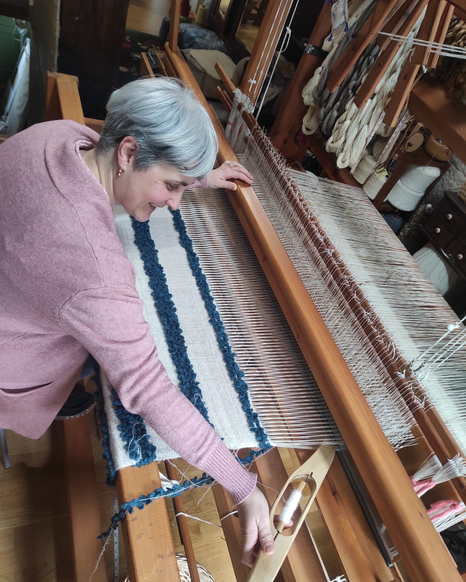 Eira Handwoven Throw - Green-Gray