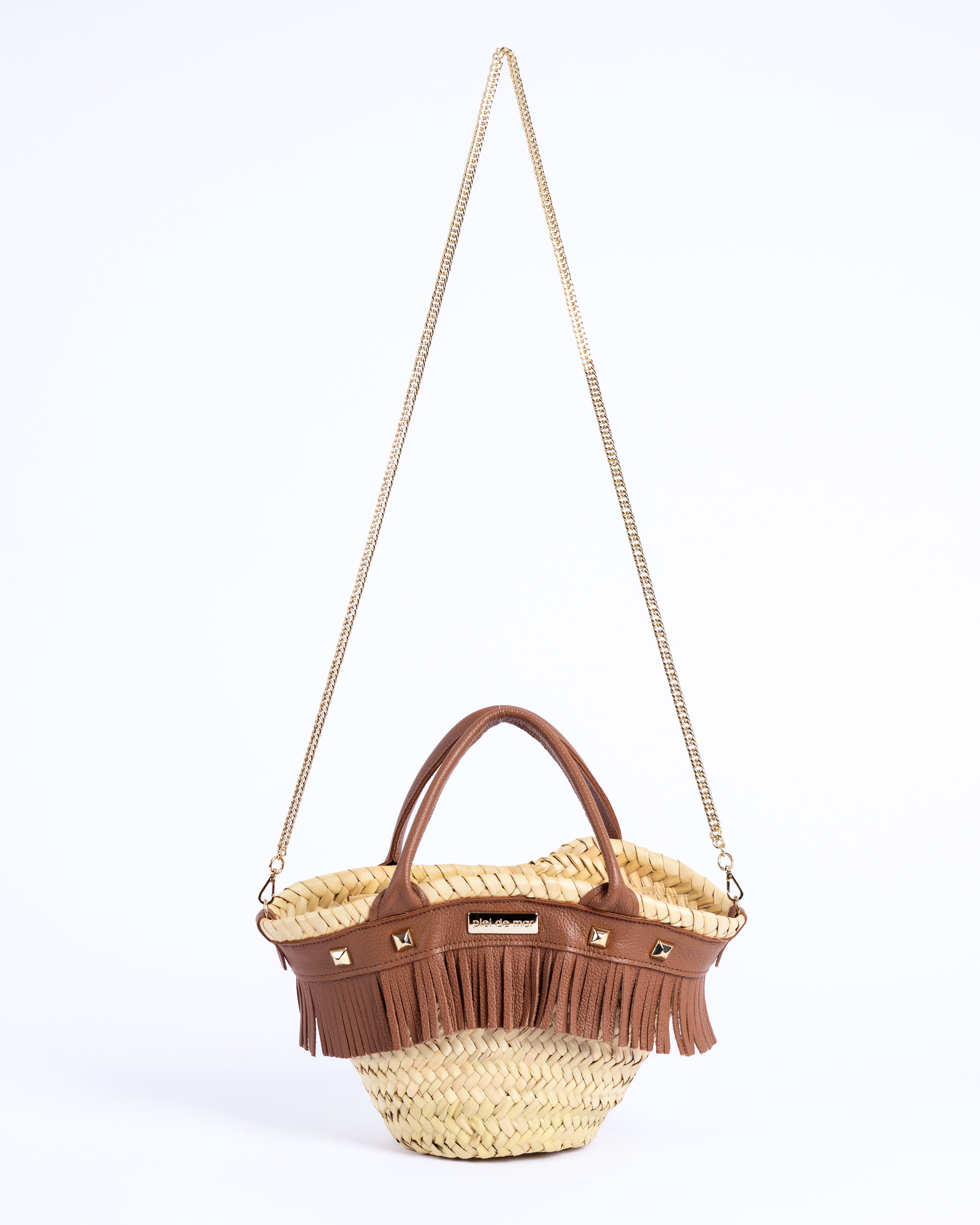 Rock Mini Capazo Bag - Cognac Pebble