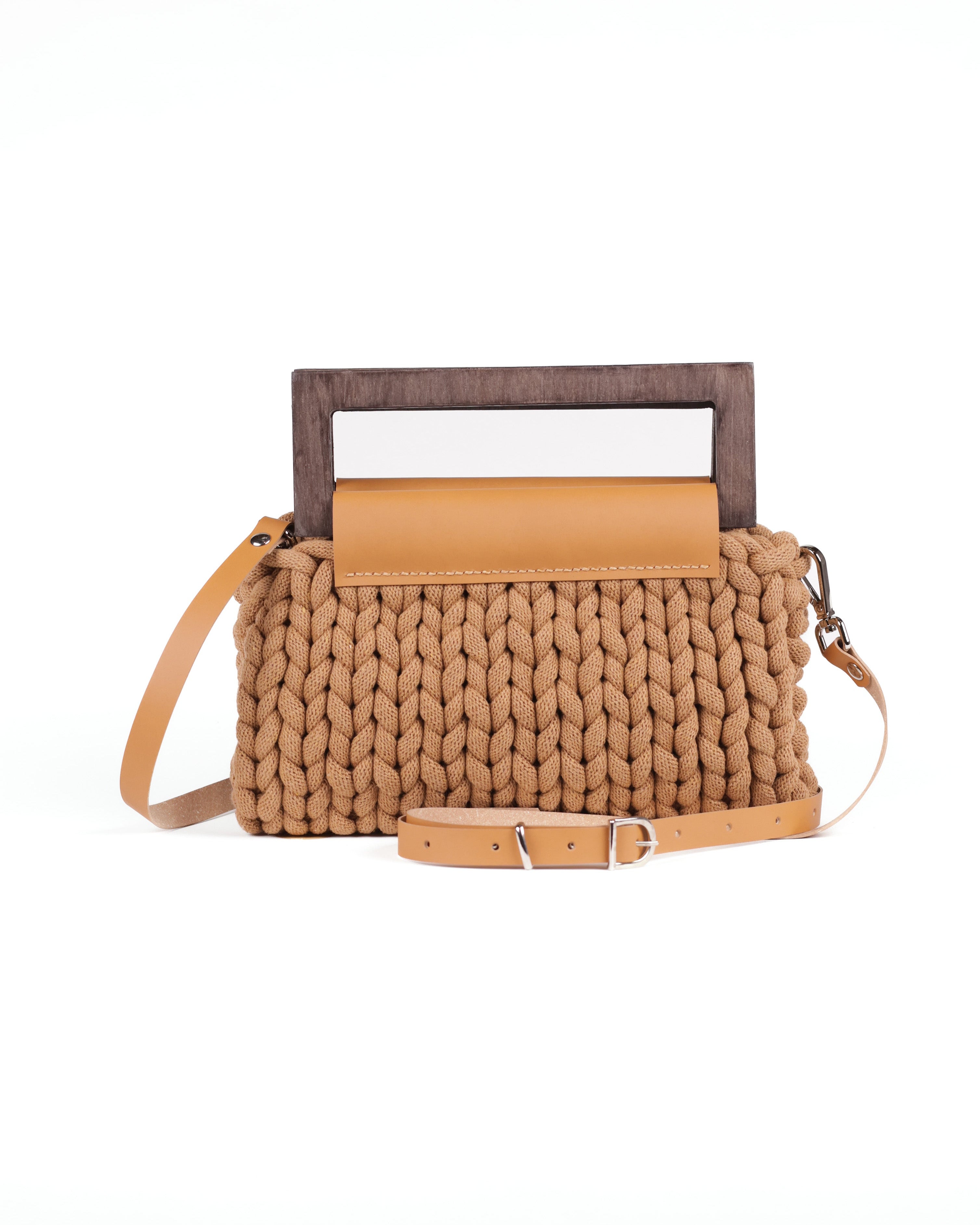 Vera Knitted Bag Camel Leather - Camel