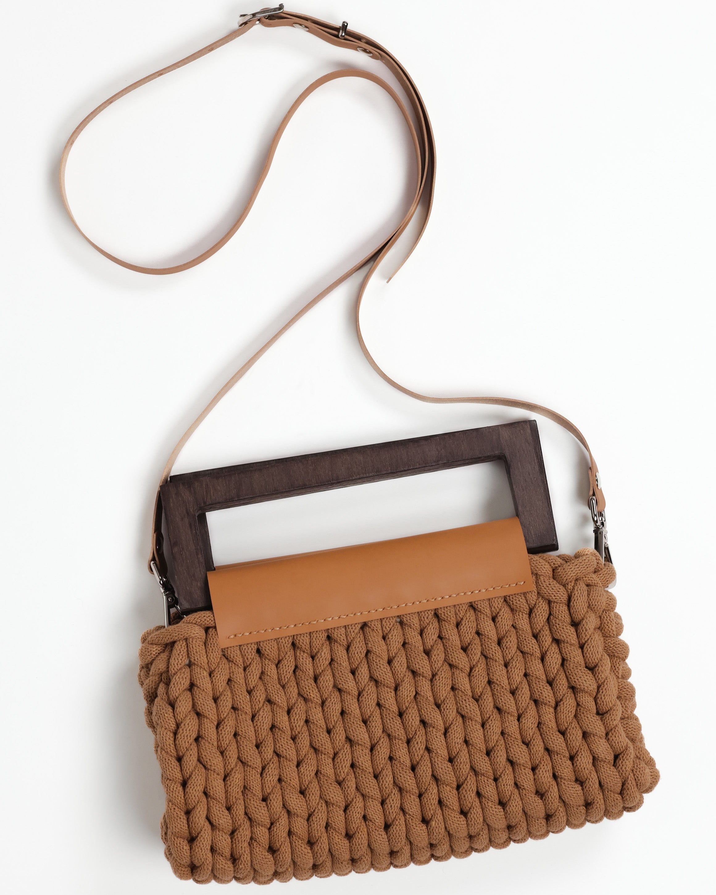Vera Knitted Bag Camel Leather - Camel