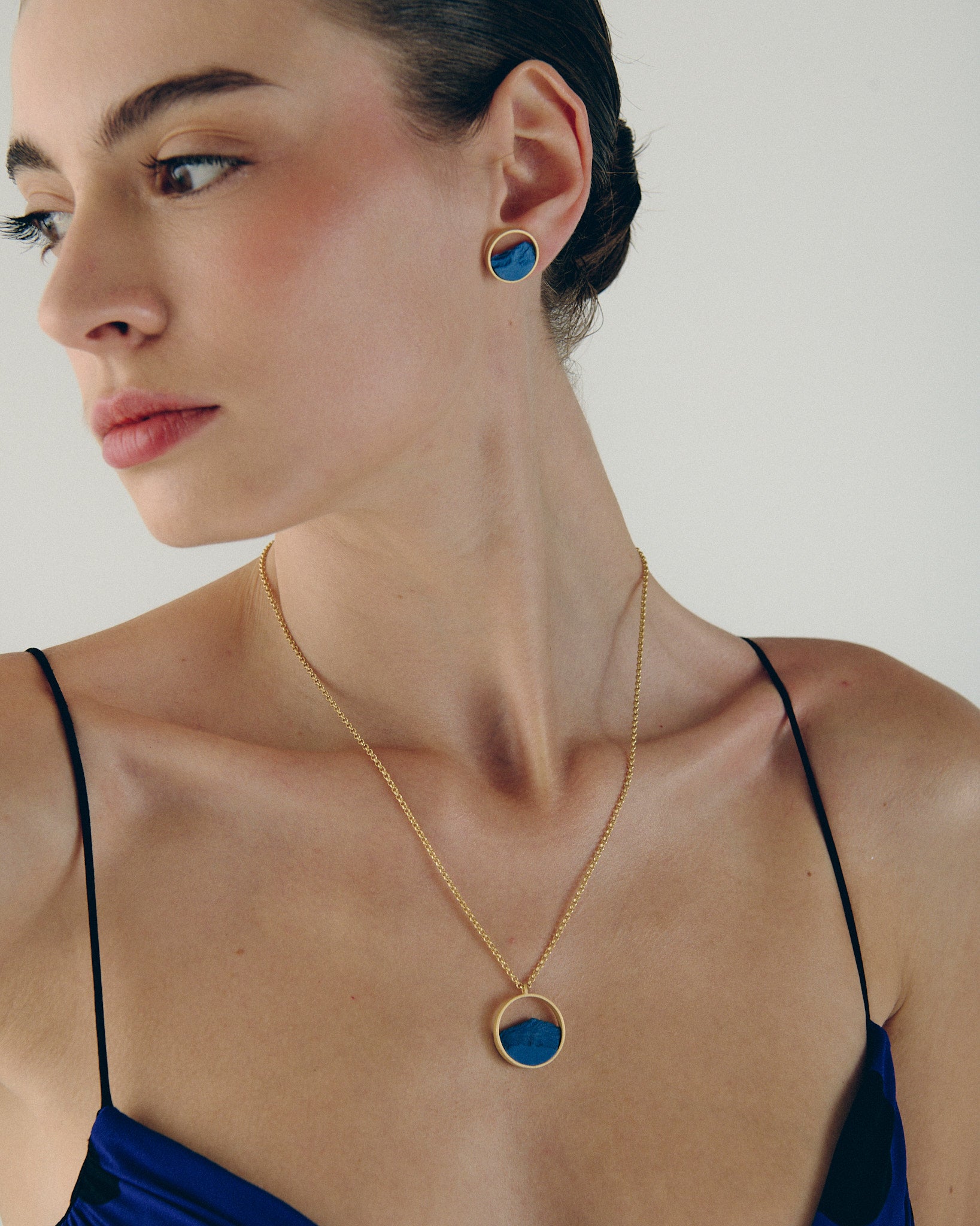 Fragmentos Earrings - Blue Porcelain