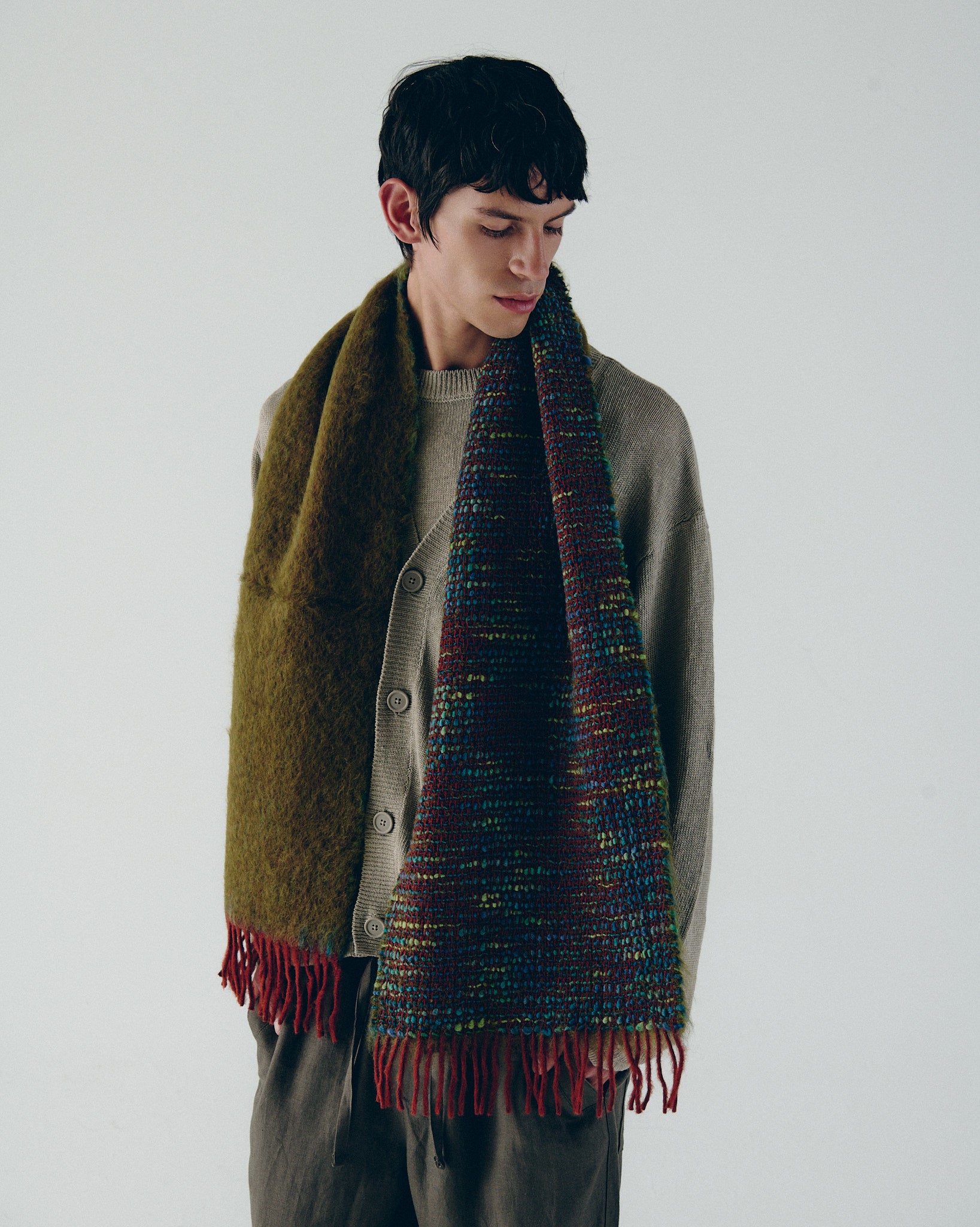 Cocó Mohair Scarf - Moss Multi