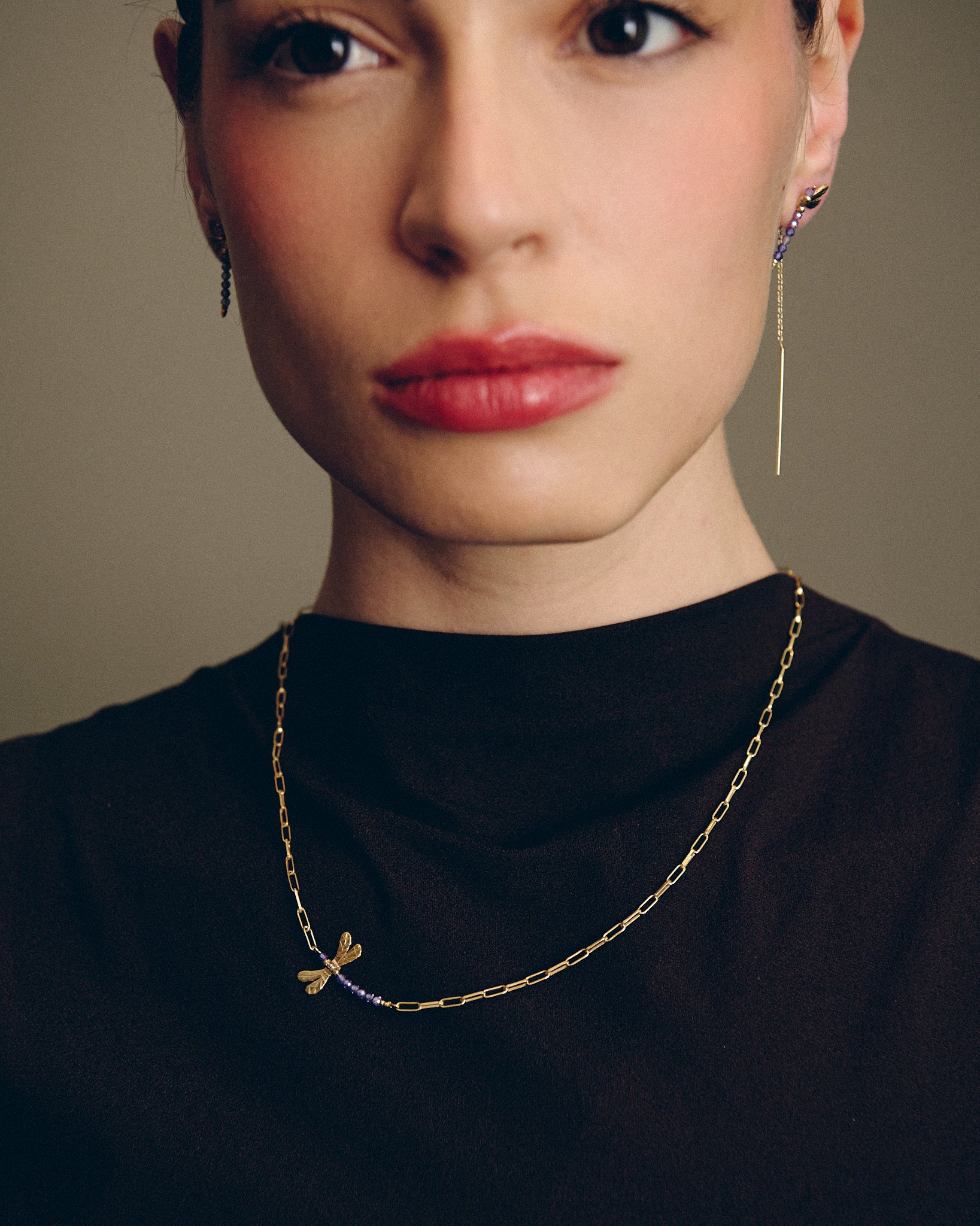 Amethyst Mighty Dragonfly Necklace