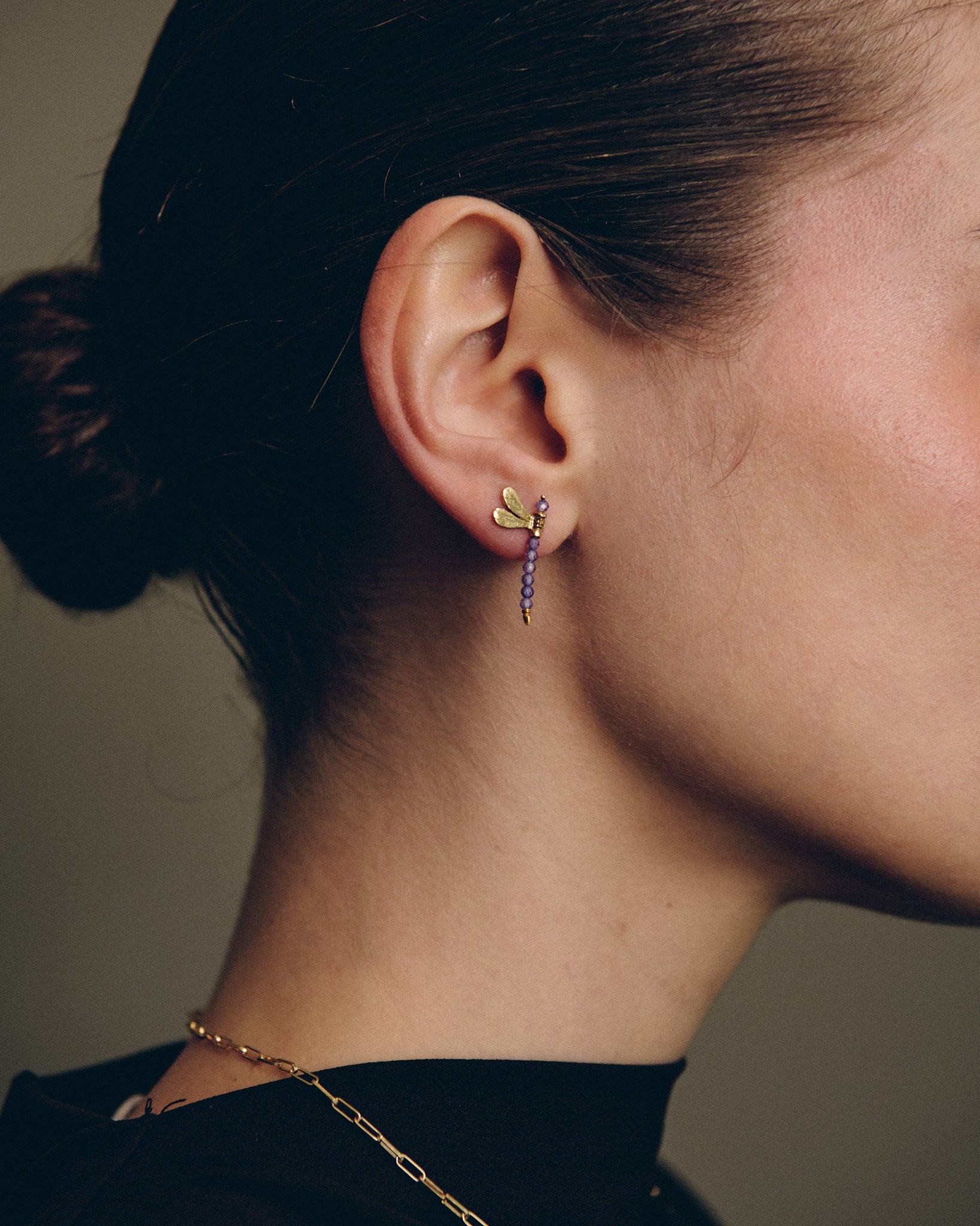 Amethyst Mighty Dragonfly Earrings