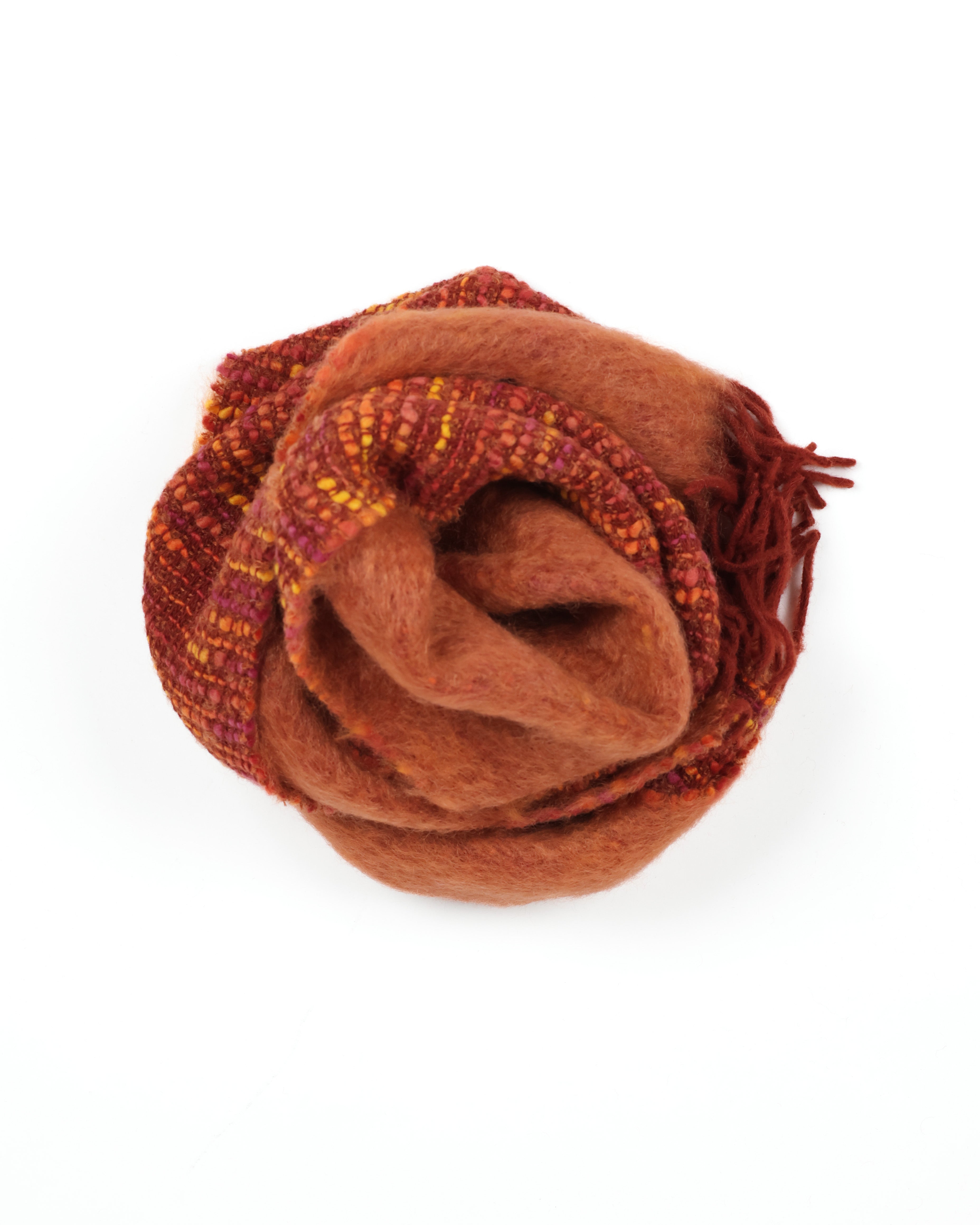 Cocó Mohair Scarf - Burnt Orange Multi | Studio Sommos
