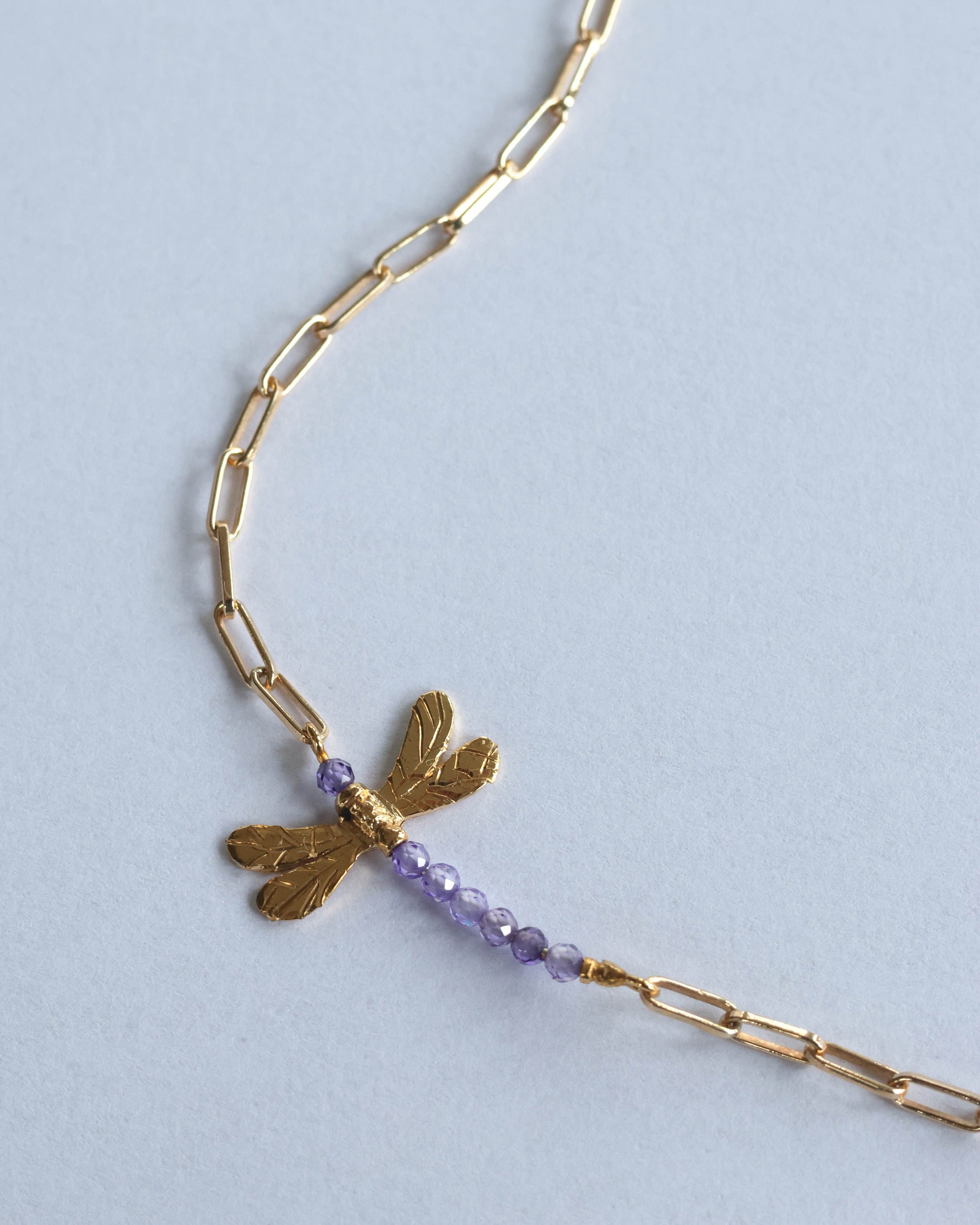 Amethyst Mighty Dragonfly Necklace