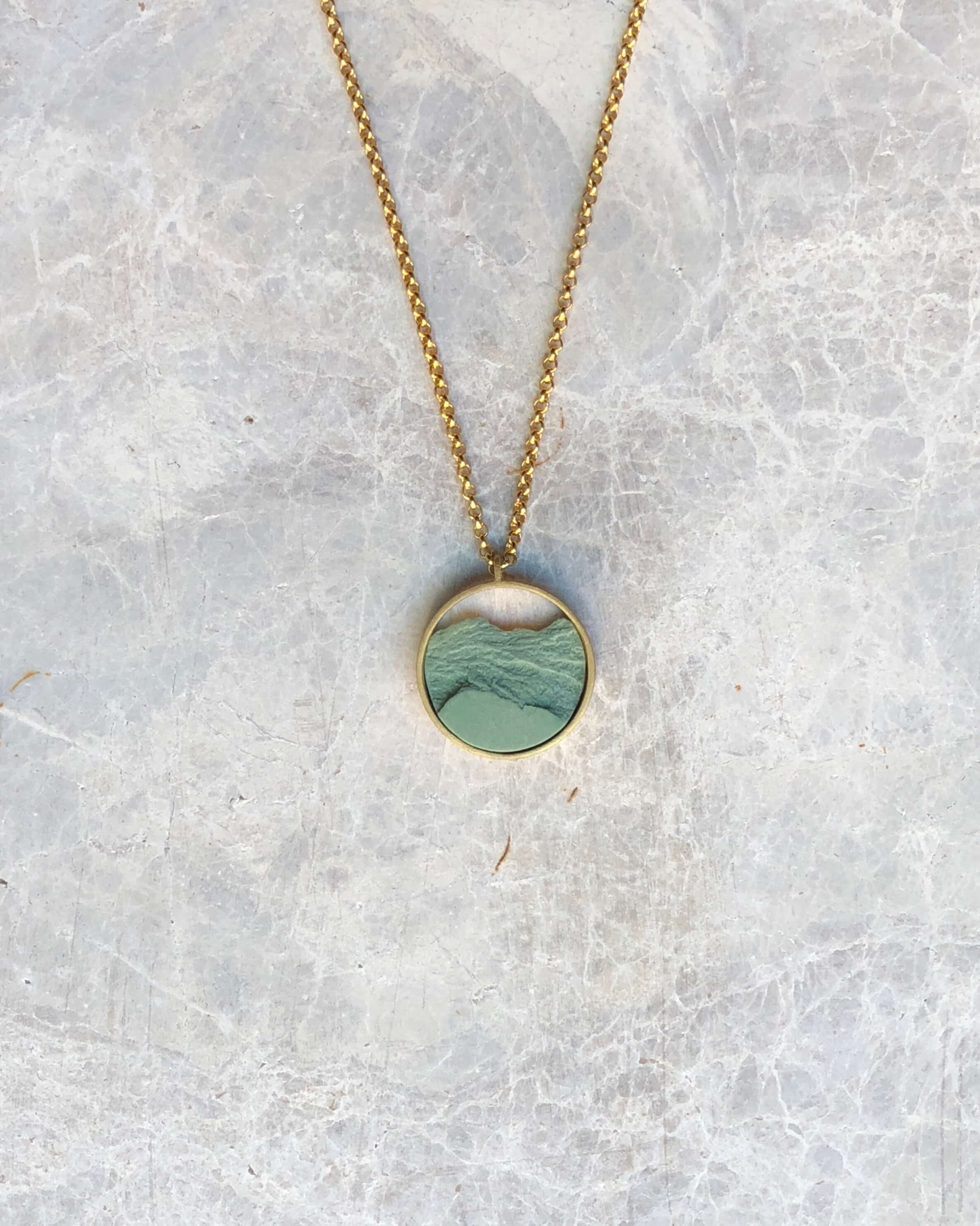 Fragmentos Necklace - Green Porcelain