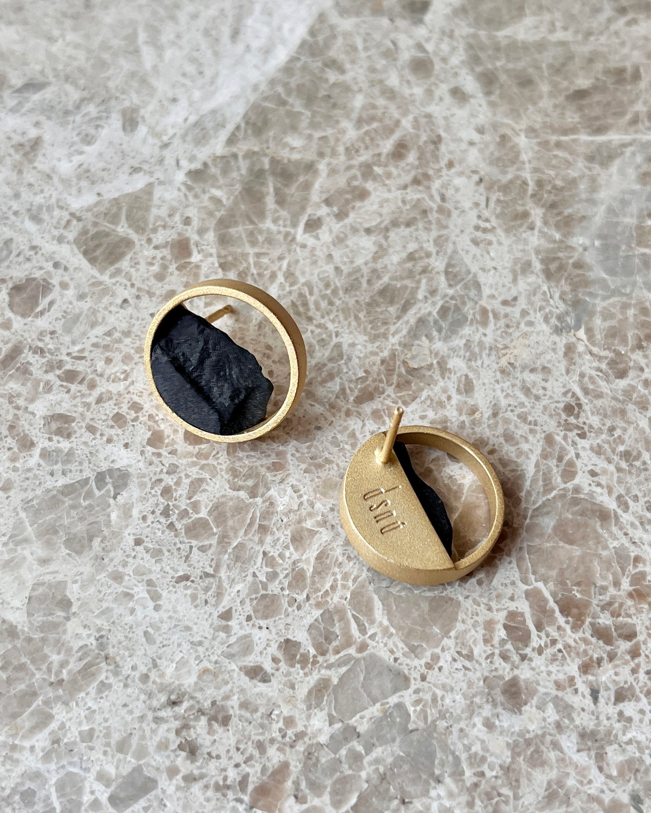 Fragmentos Earrings - Black Porcelain