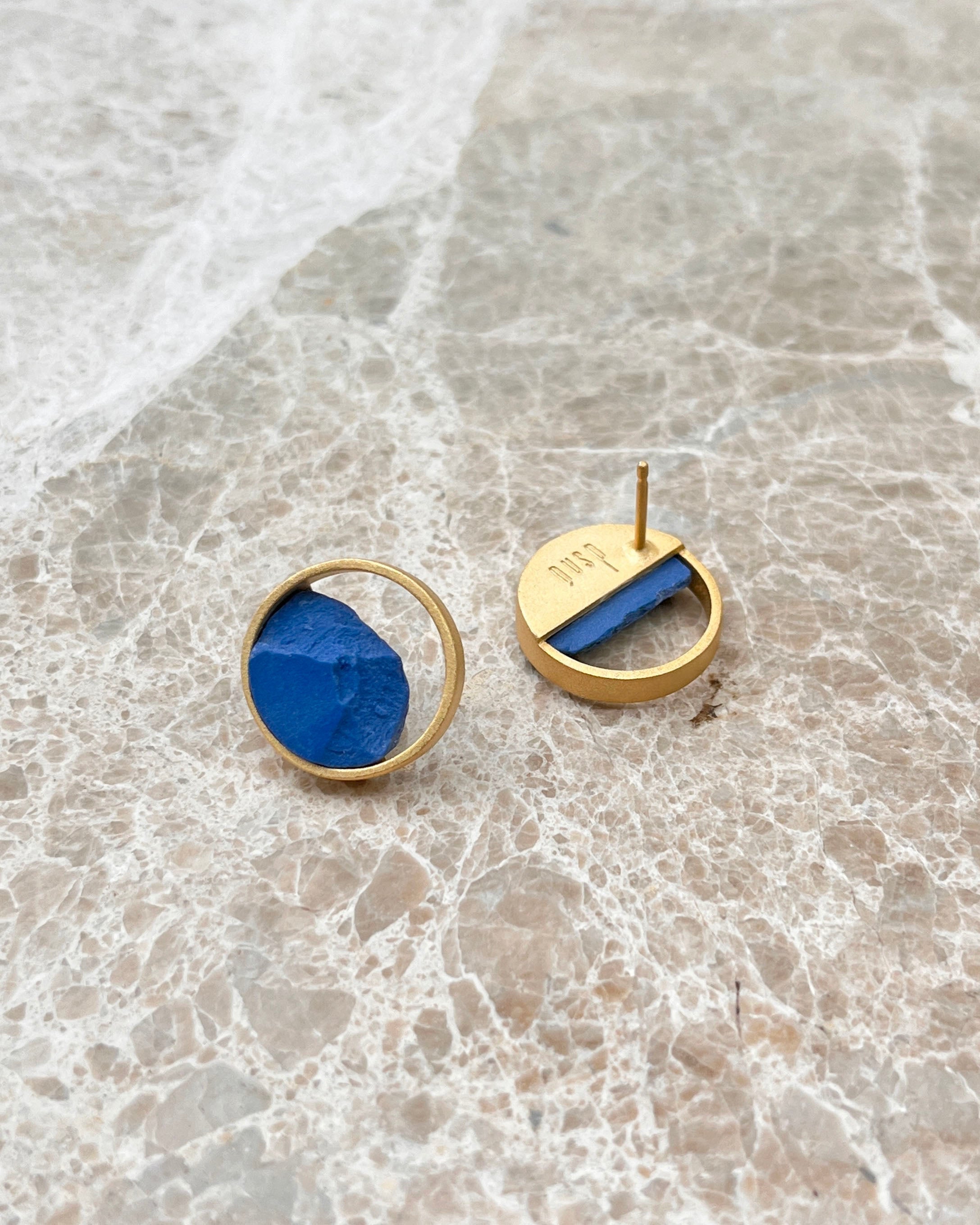 Fragmentos Earrings - Blue Porcelain