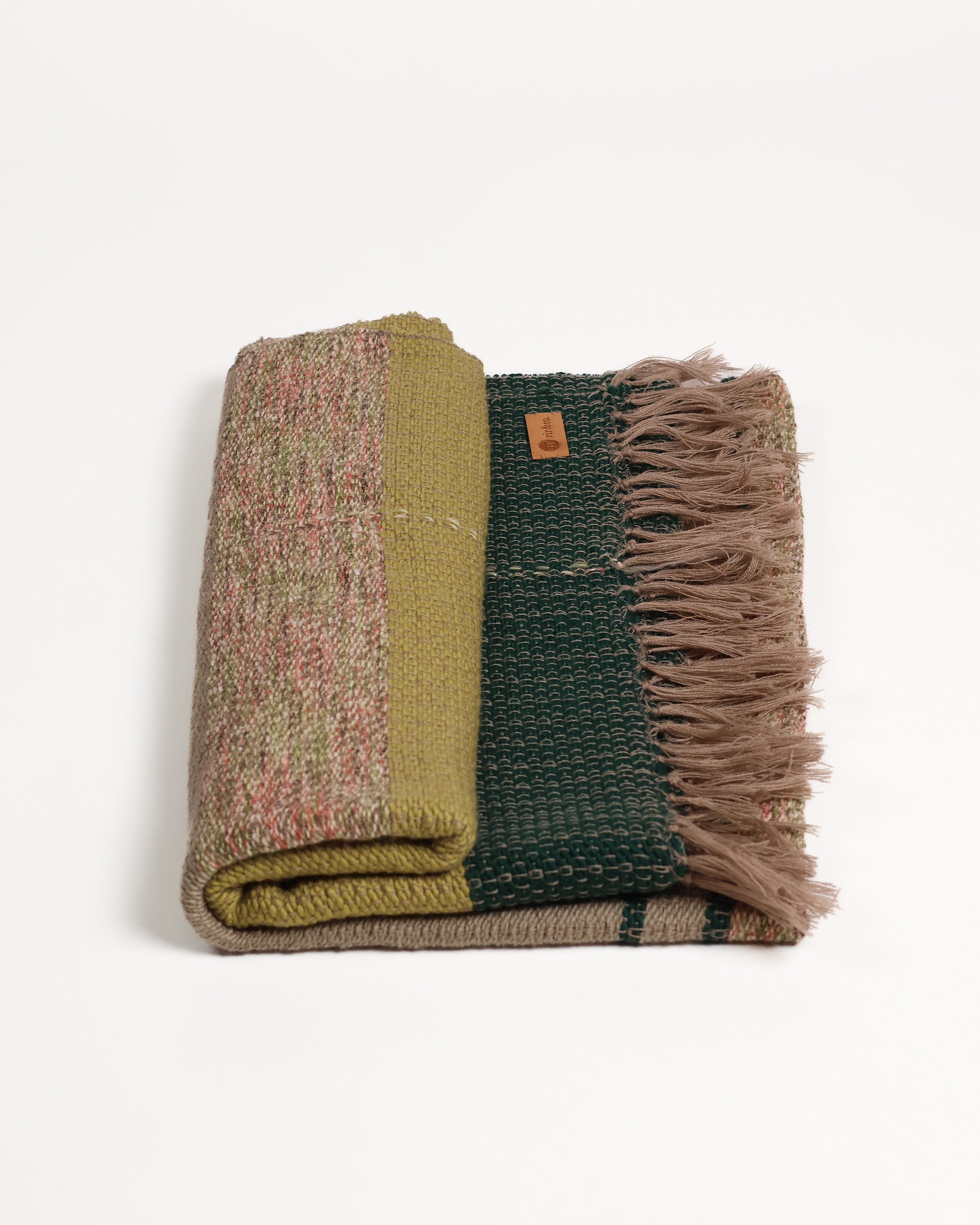 Eira Handwoven Throw - Green-Gray