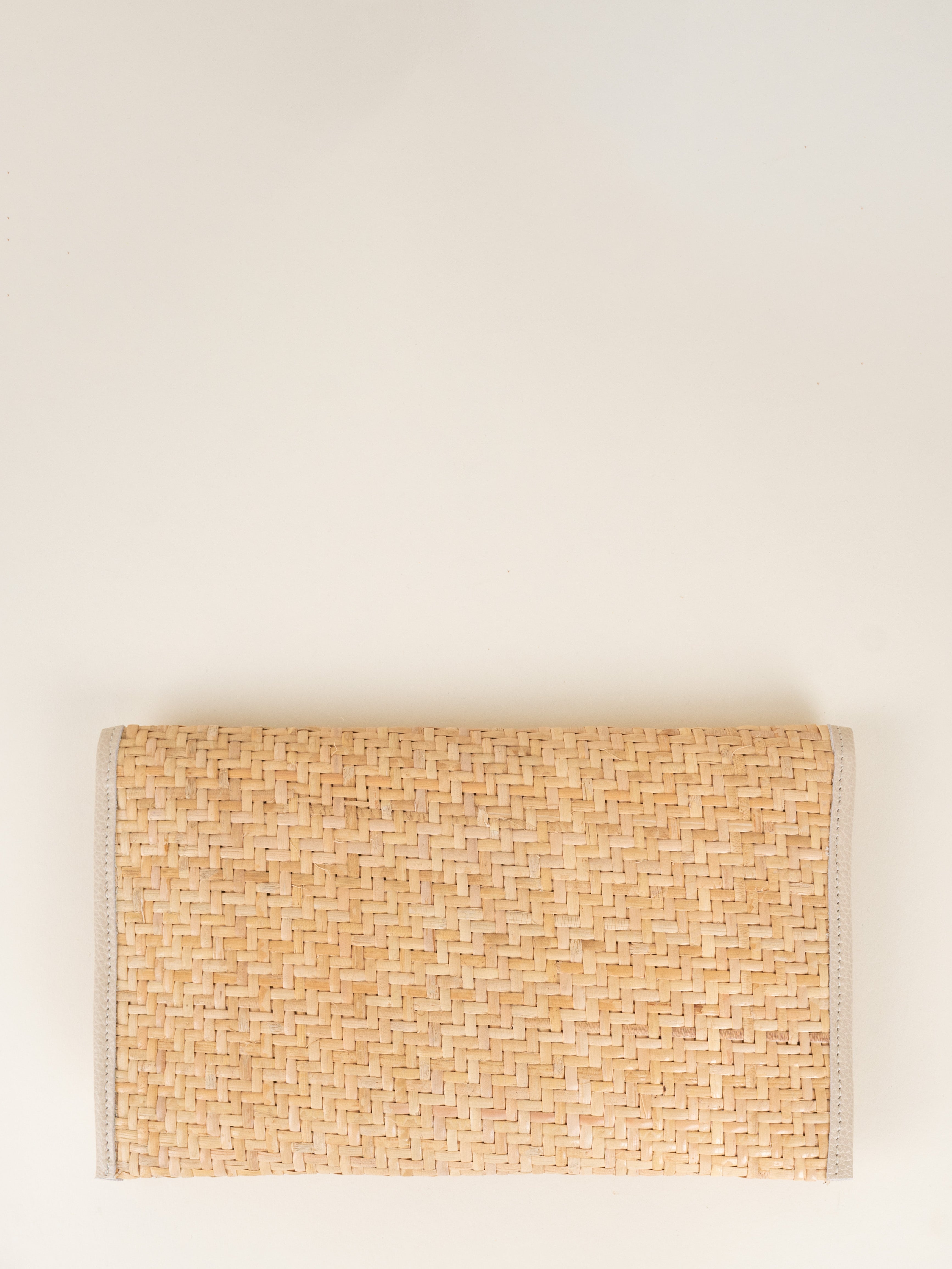 Anne Wicker Clutch - Natural Pebble