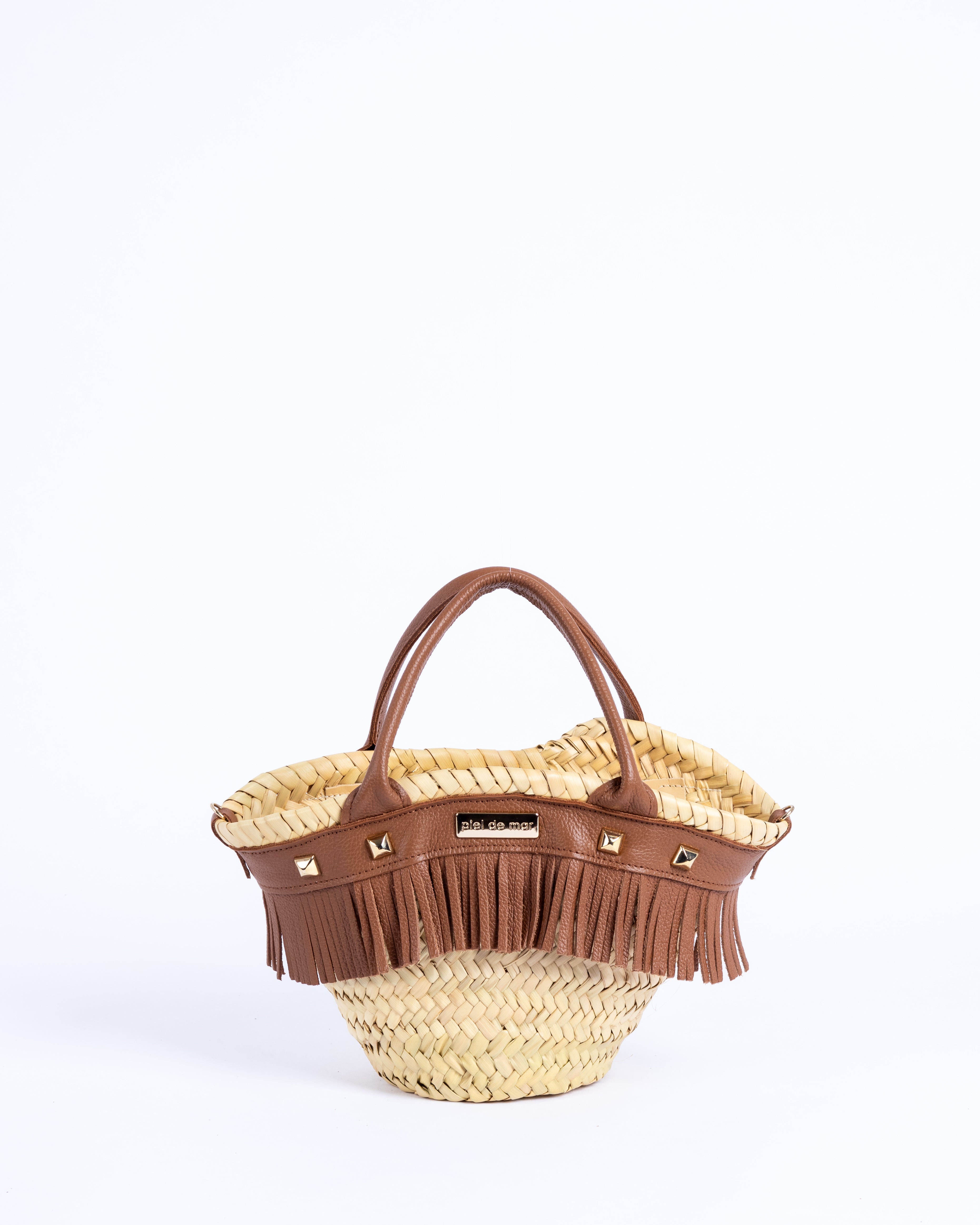 Rock Mini Capazo Bag - Cognac Pebble
