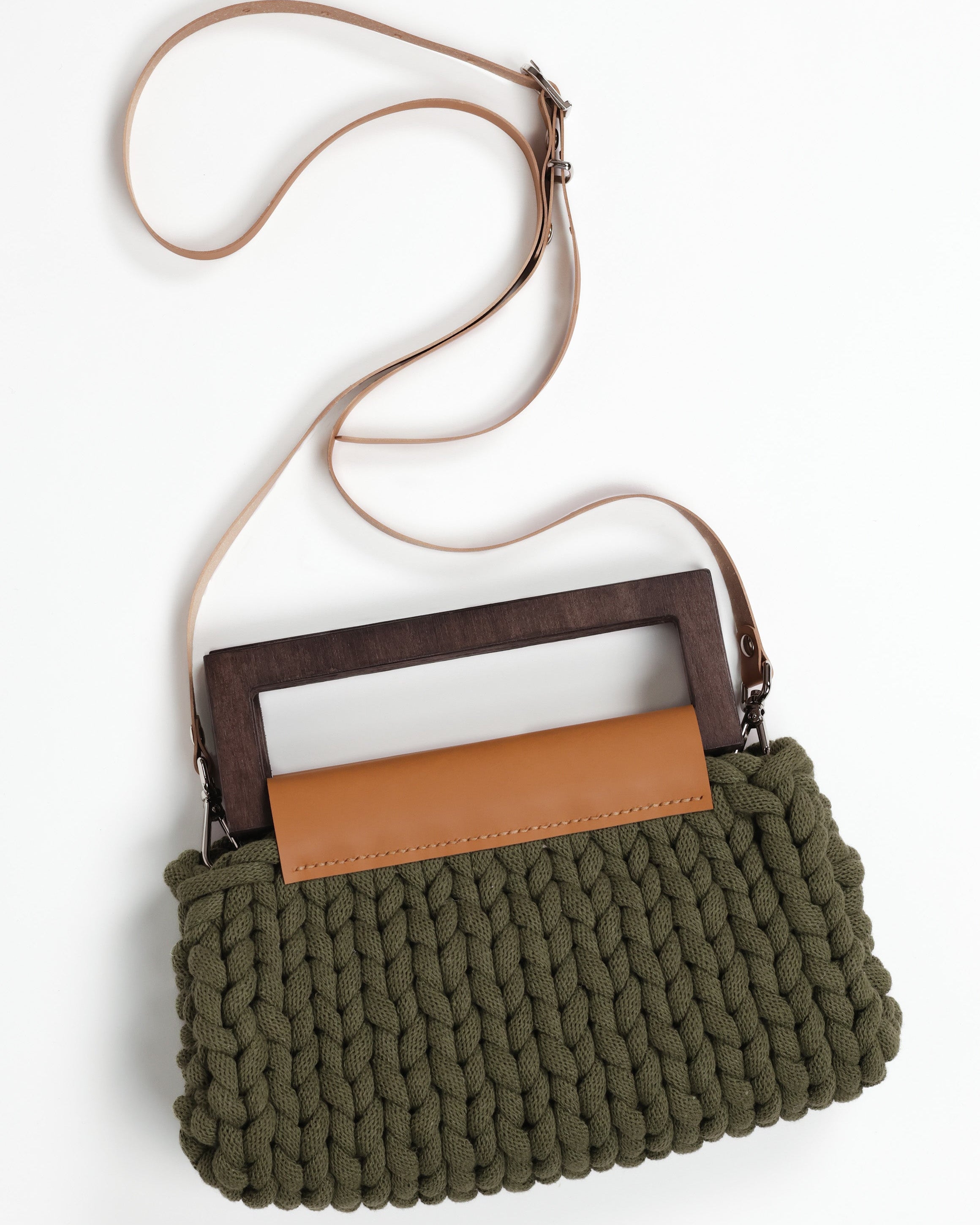 The Vera Bag - Green / Camel Leather | Studio Sommos