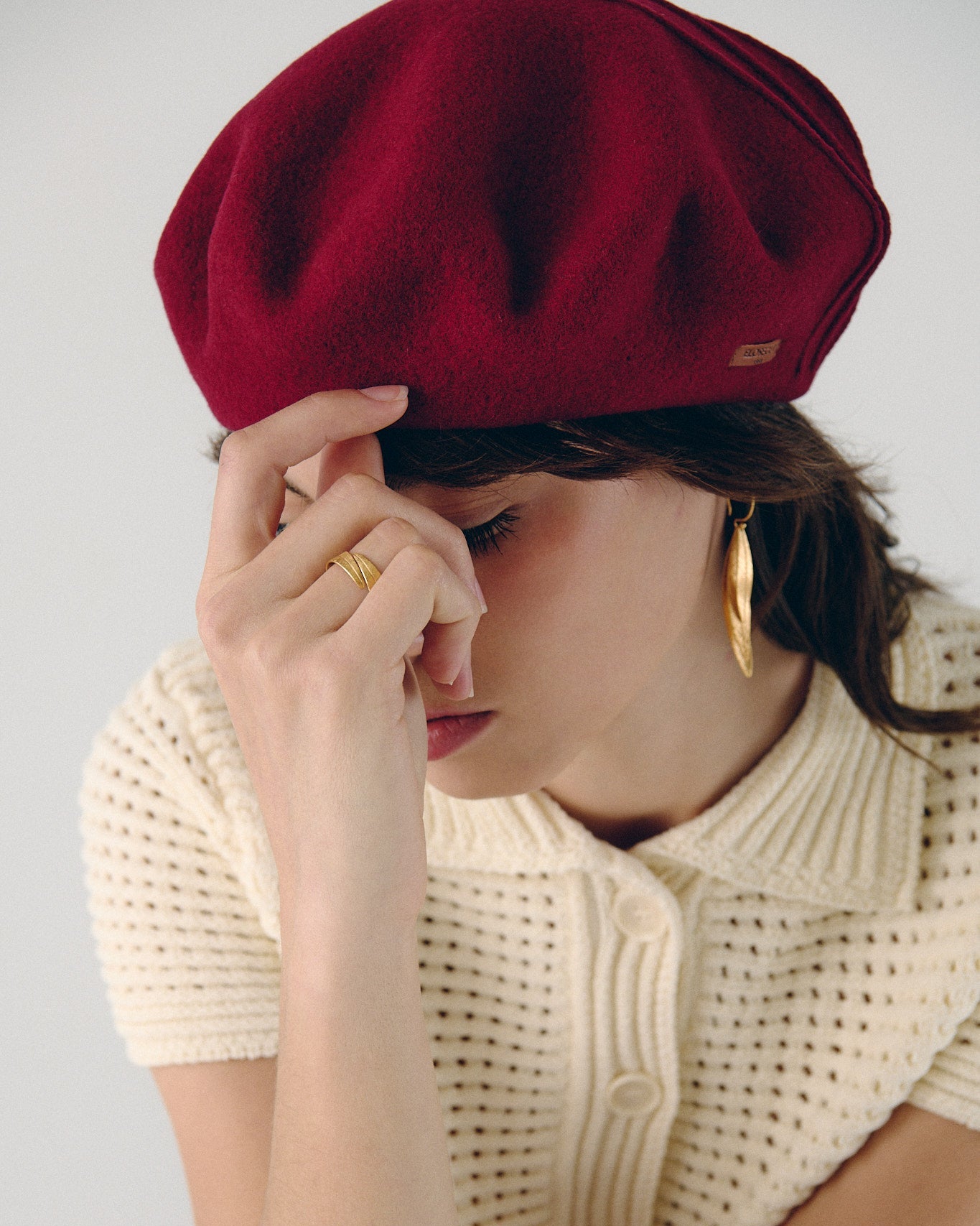 Merino Wool Moda Beret - Berry | Studio Sommos