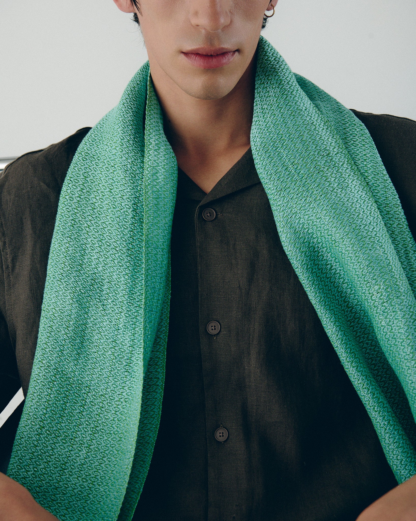 Troula Scarf - Green-Torquoise