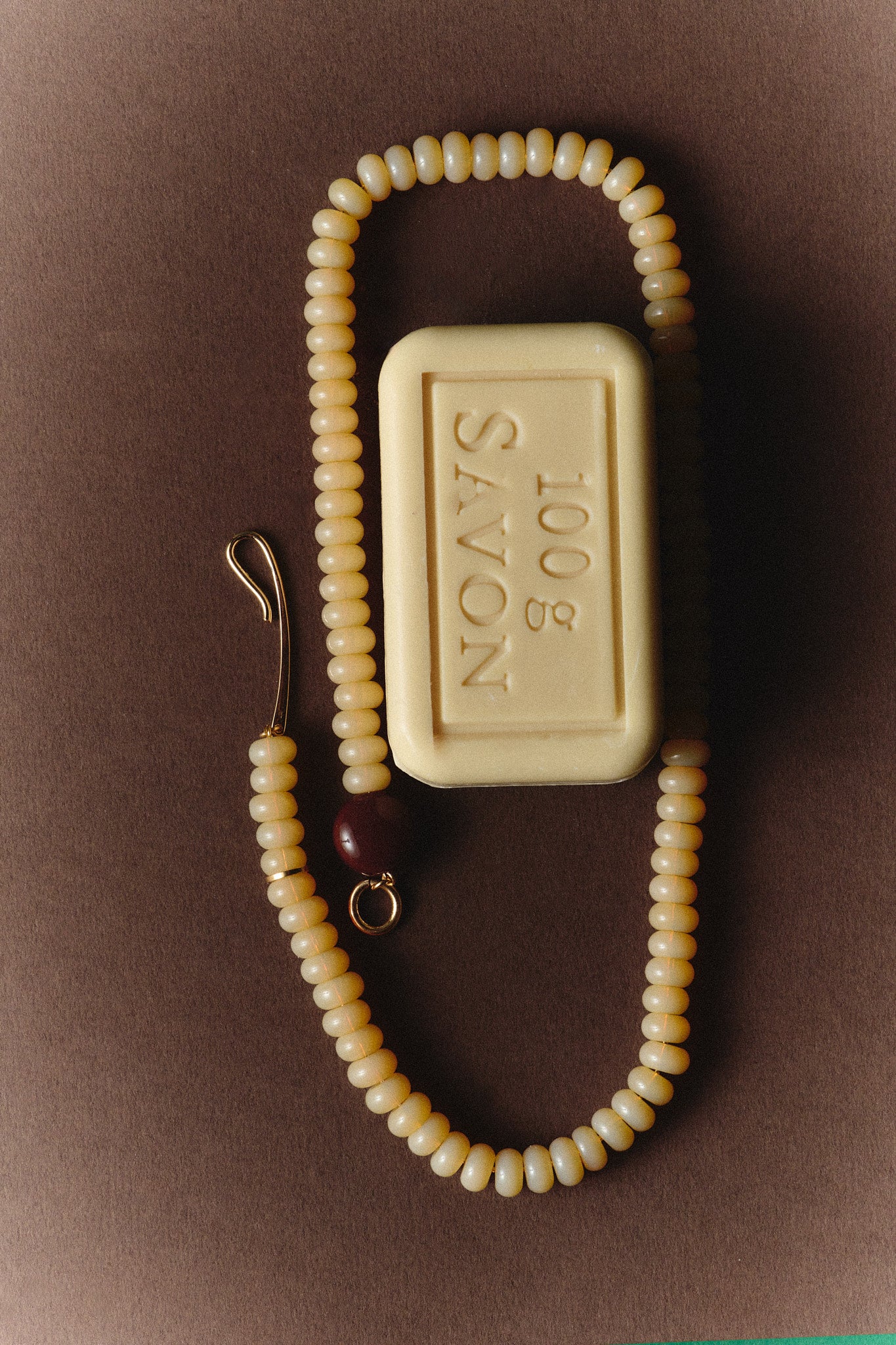 Cristina Necklace - Beige / Chocolate